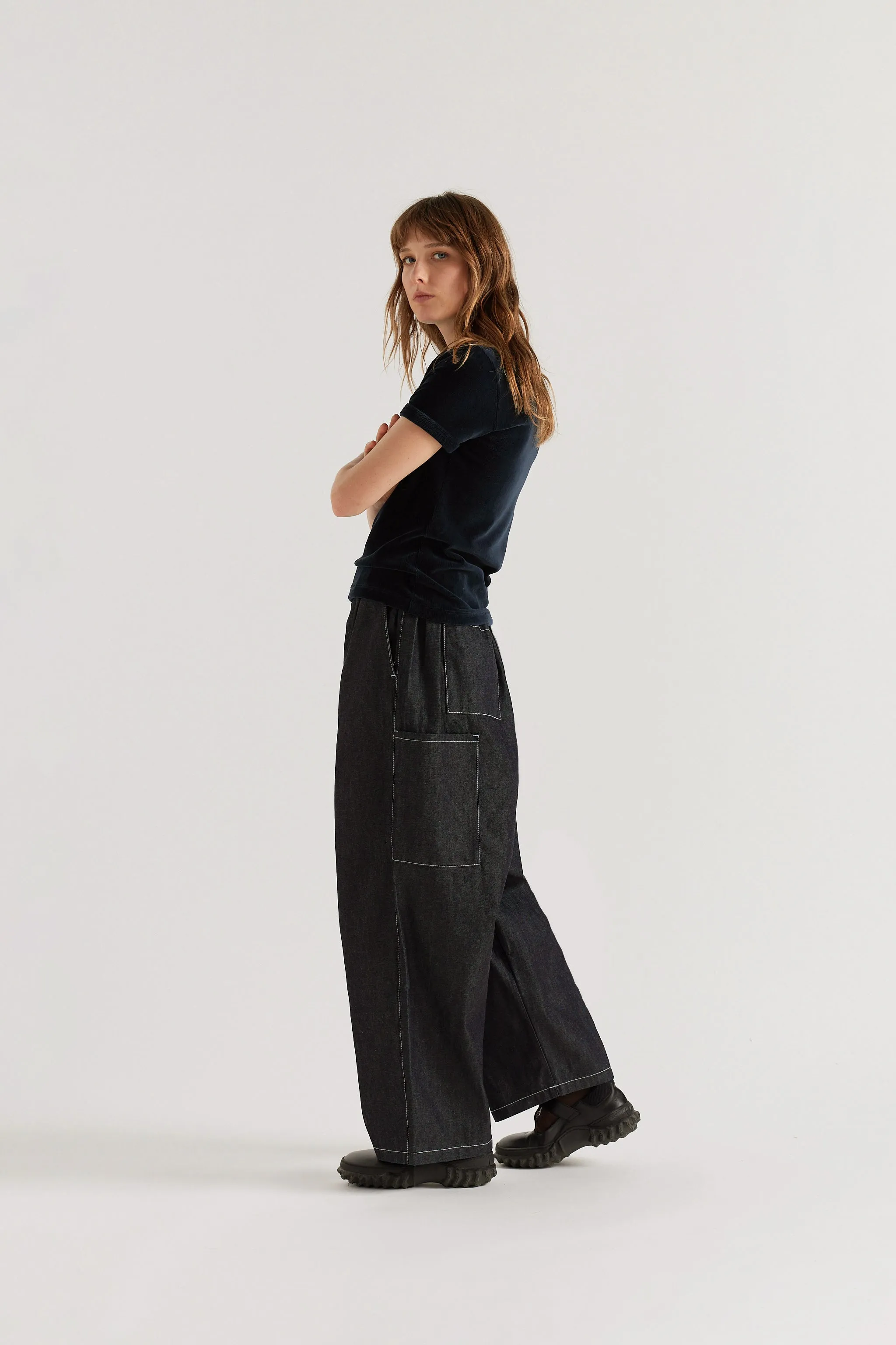 Wisp Elasticated Jean Dark Indigo sold by Kloke