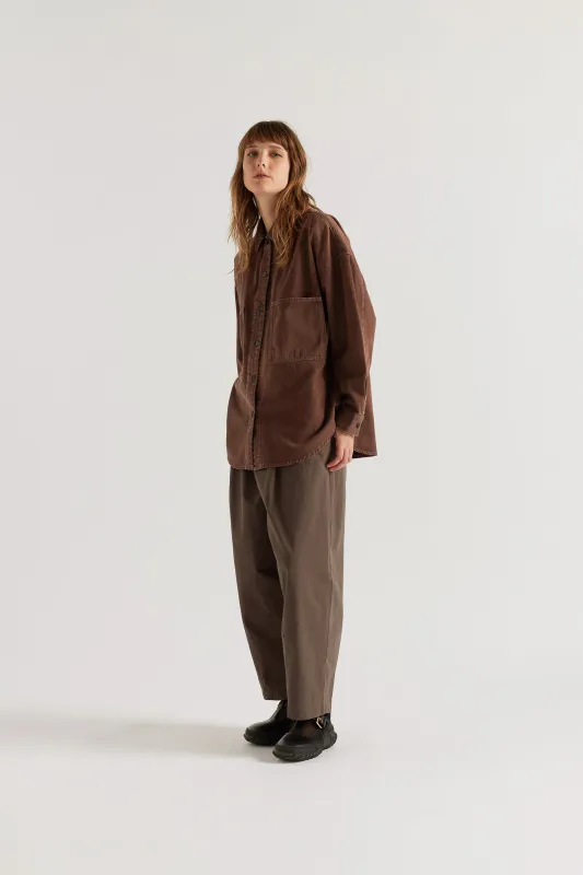 Iris Denim Shirt Brown Fade made by Kloke