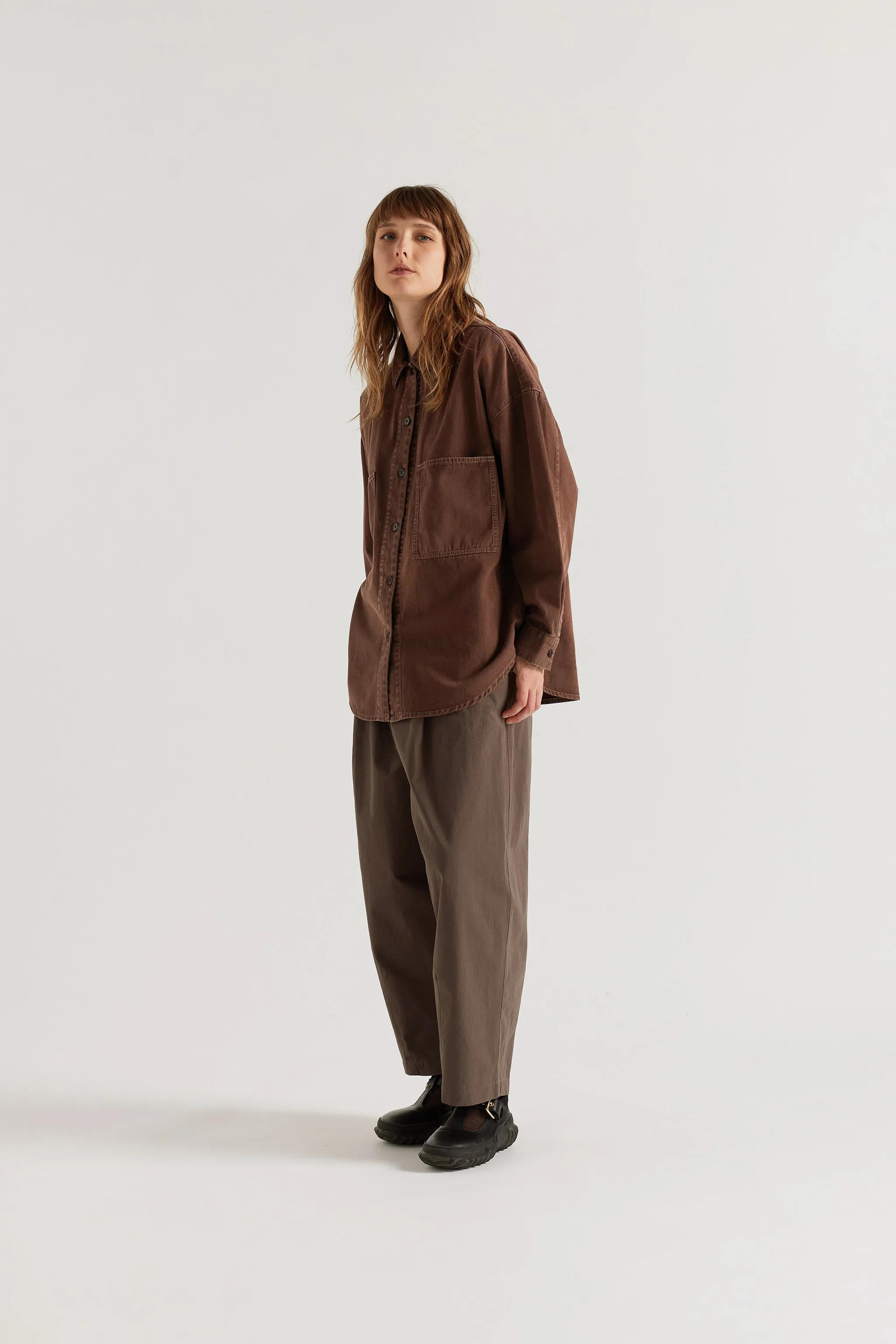 Iris Denim Shirt Brown Fade sold by Kloke