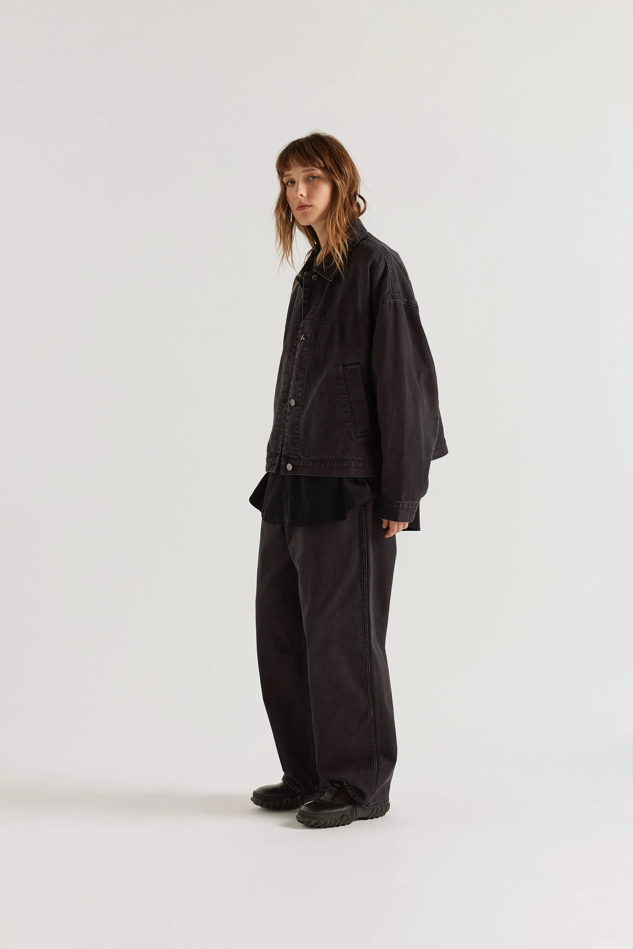 Halt Denim Jacket Black Fade sold by Kloke