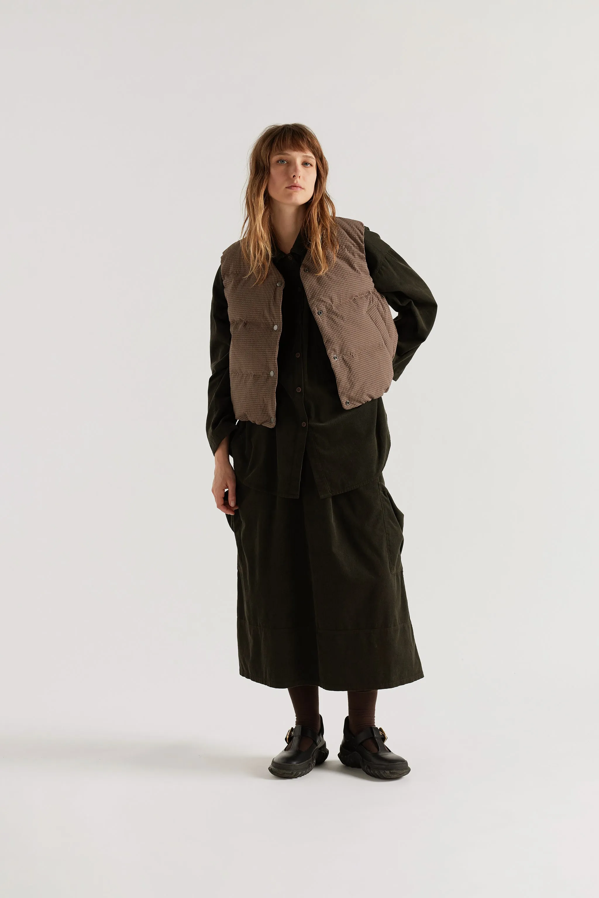 Static Quilted Down Vest Cocoa sold by Kloke product image thumbnail 3