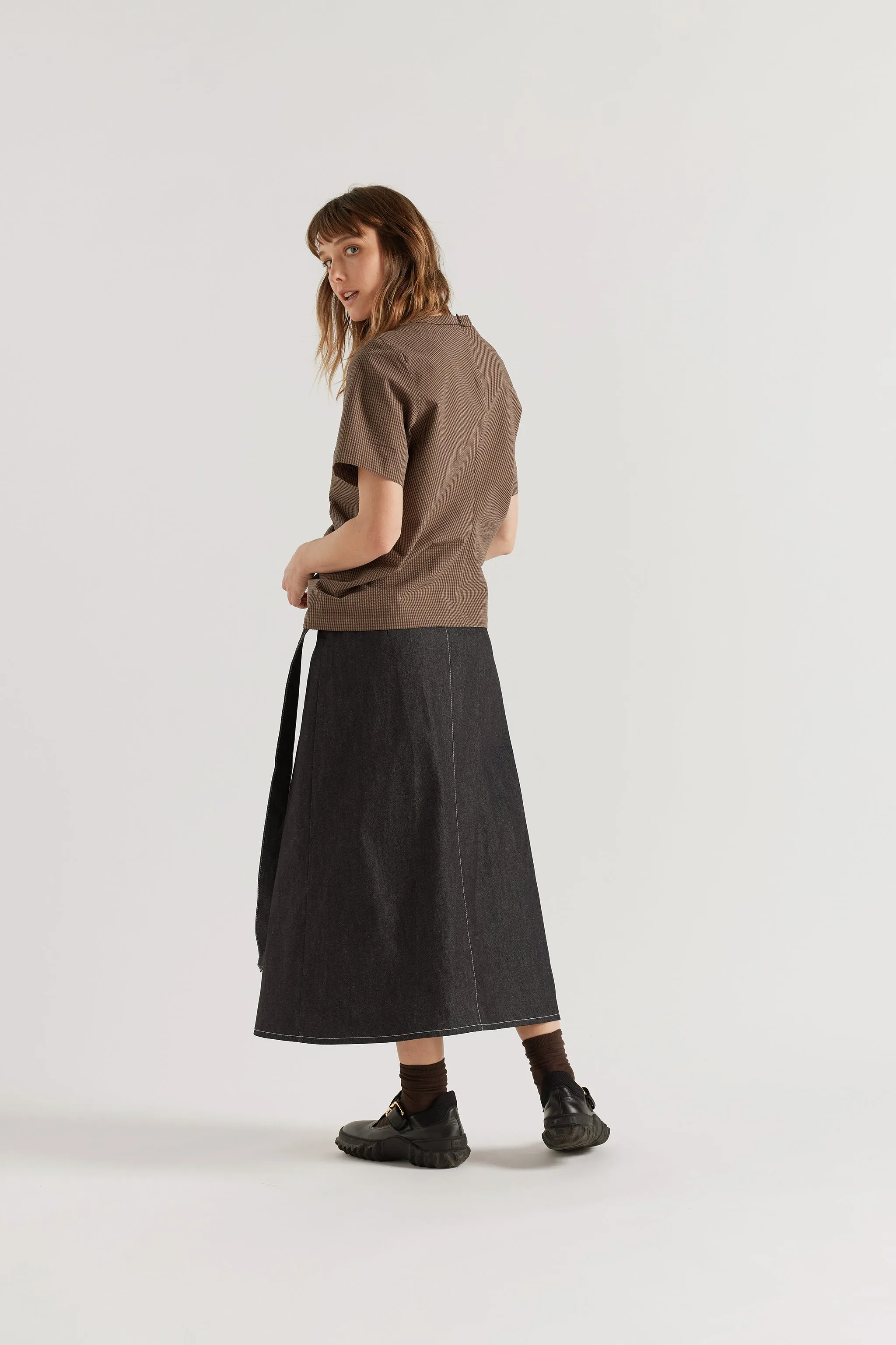Vital Denim Skirt Dark Indigo sold by Kloke product image thumbnail 3