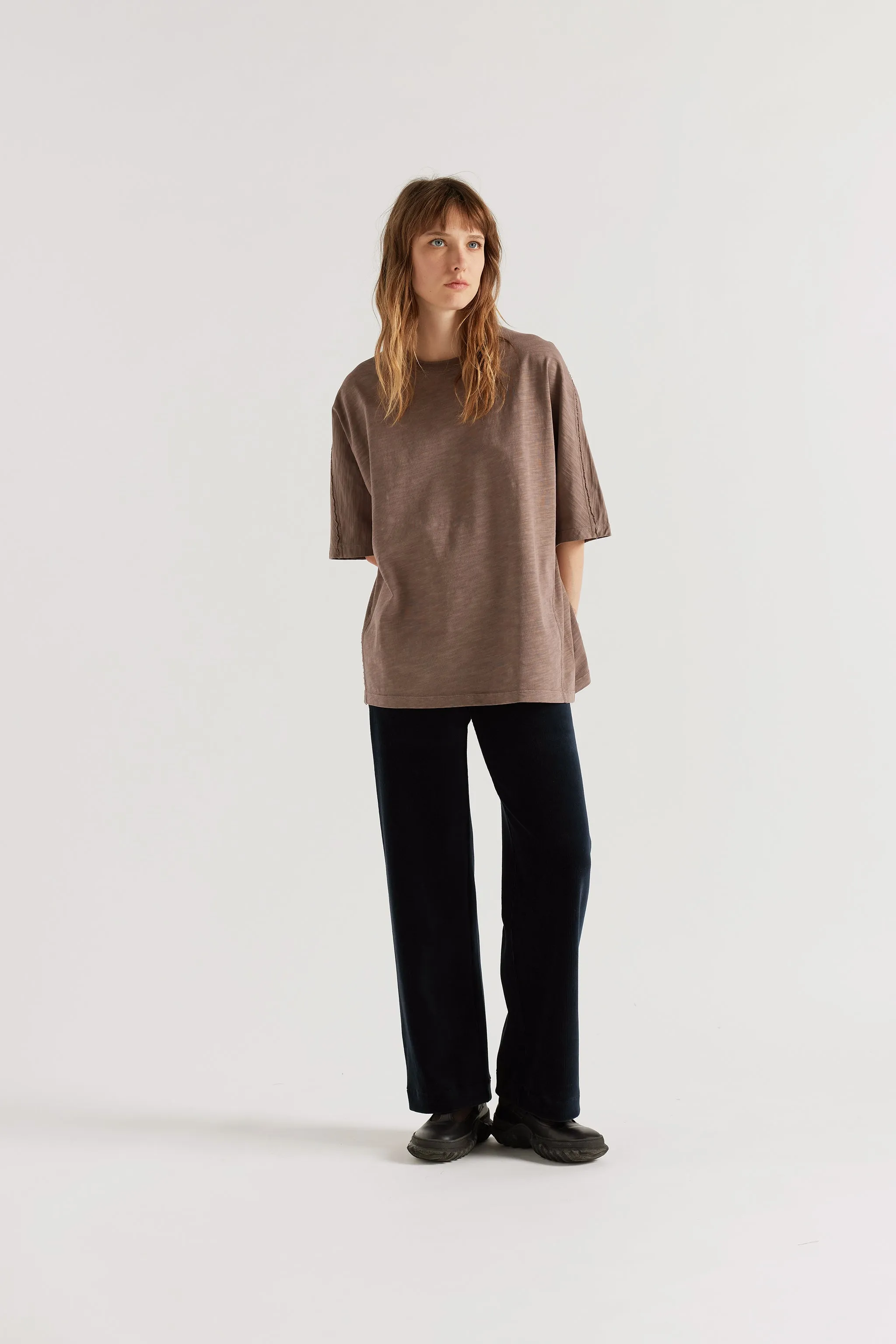 Overdyed Declare Tee Nut Brown sold by Kloke