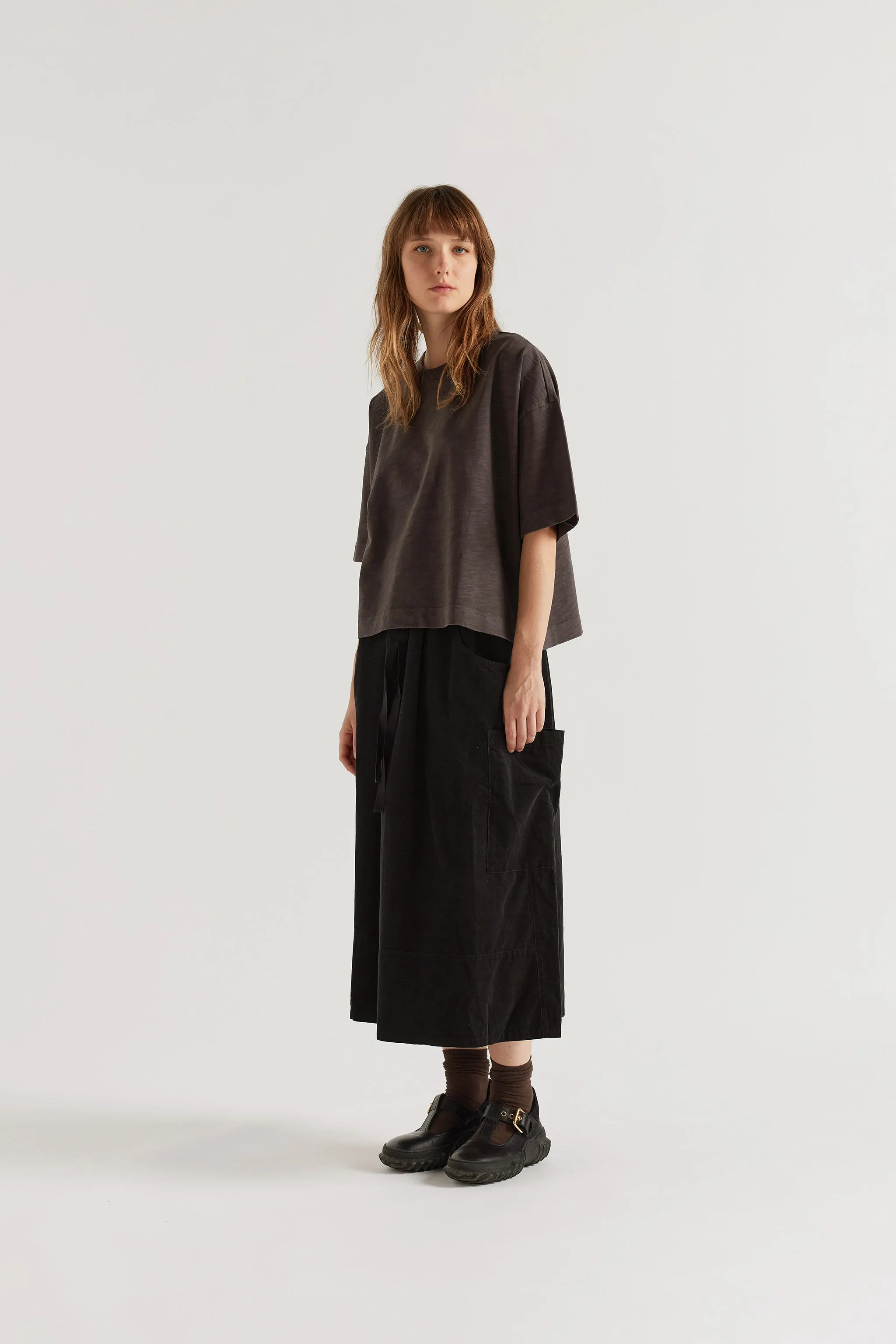Overdyed Obelisk Tee Licorice sold by Kloke