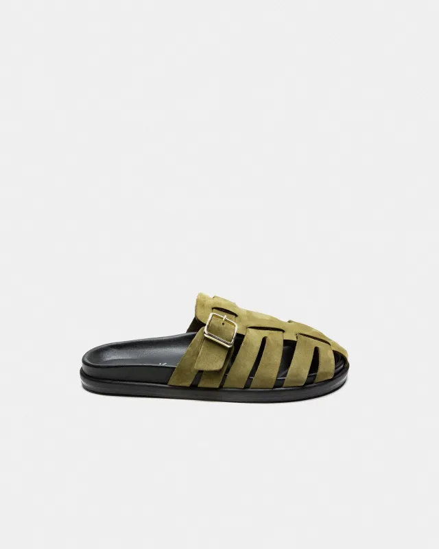 KASOS F - OLIVE SUEDE made by Kyma