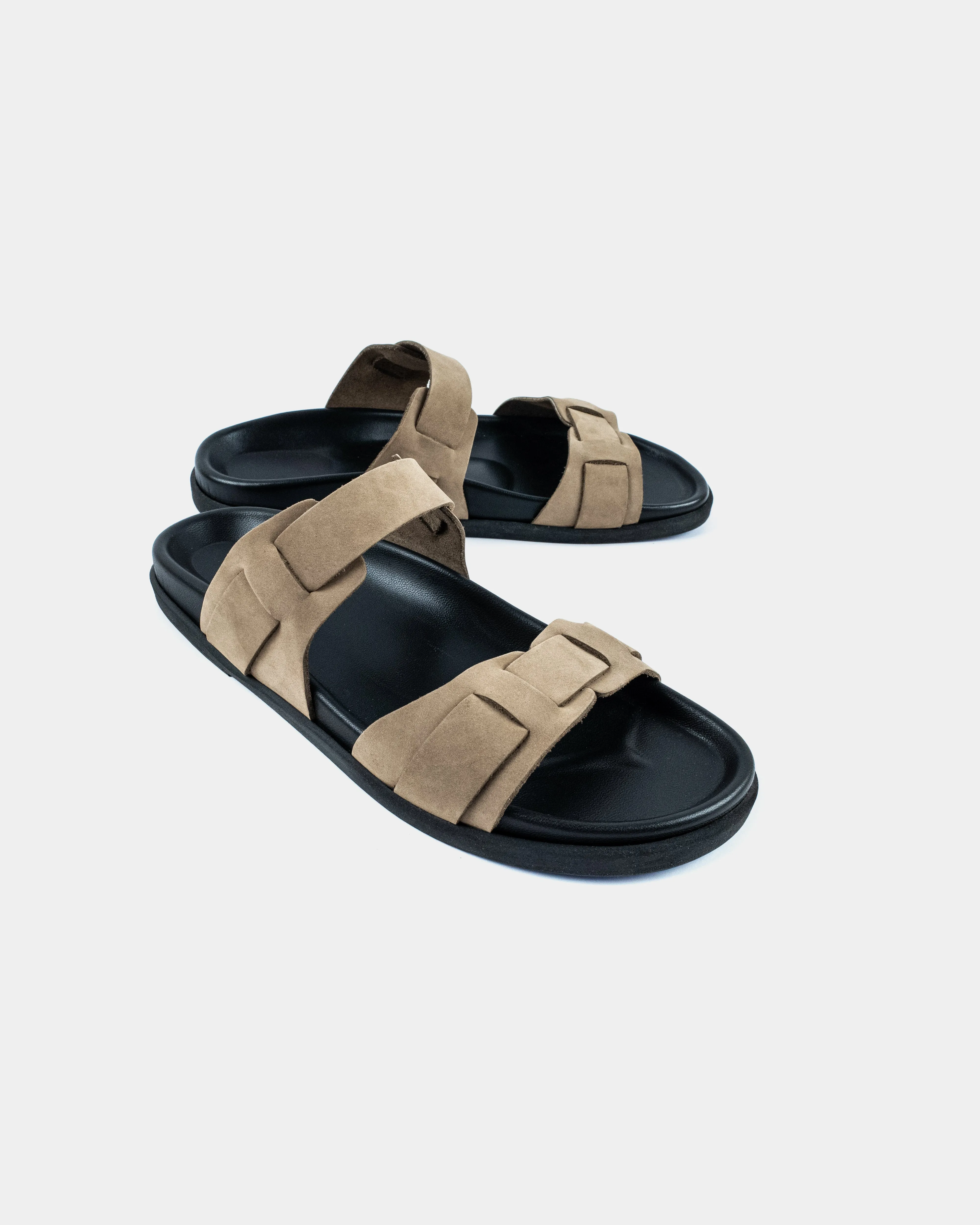 CORFU FOOTBED - BLACK/OLIVE SUEDE sold by Kyma product image thumbnail 2