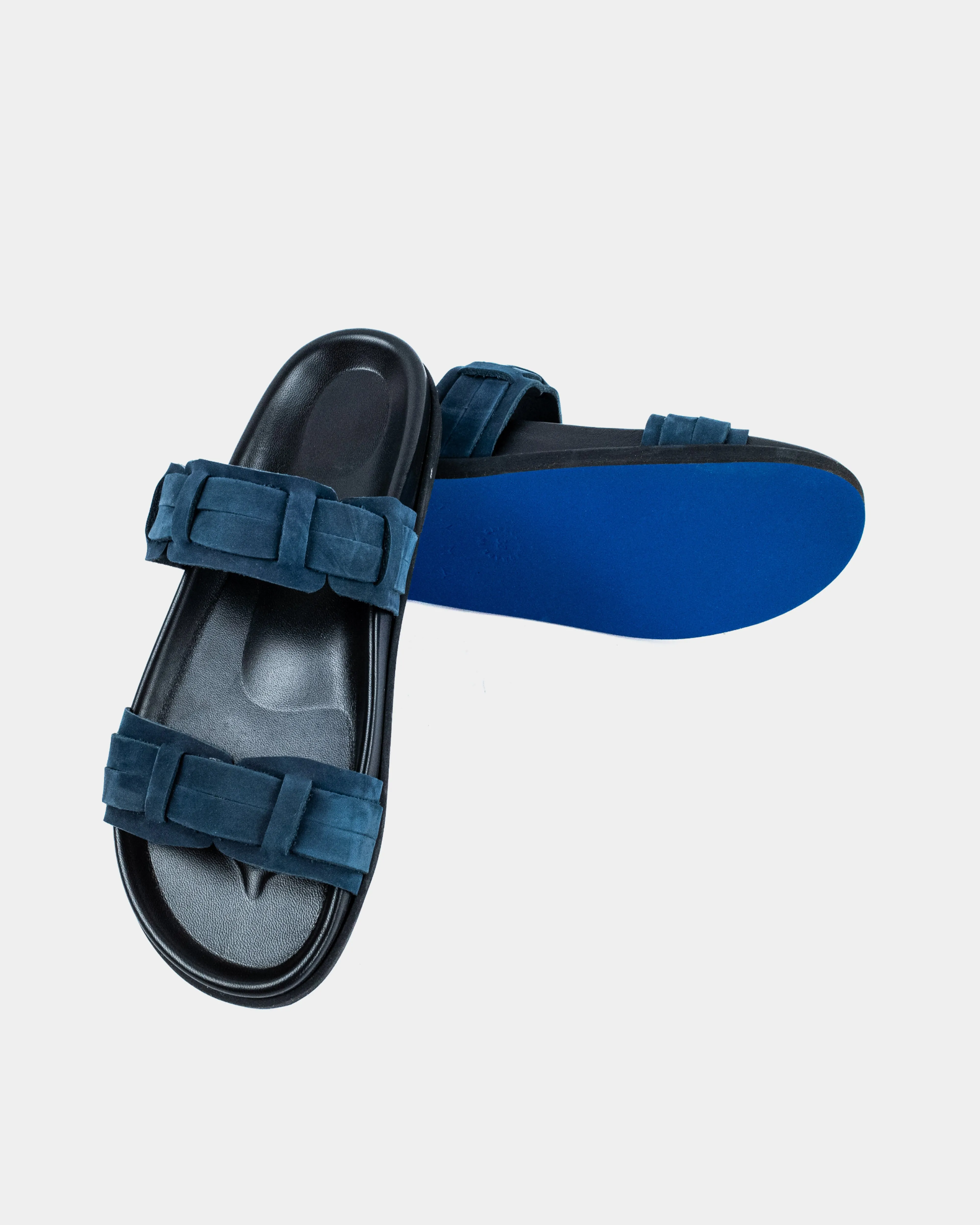 NISYROS FOOTBED - BLACK/NAVY SUEDE sold by Kyma product image thumbnail 4
