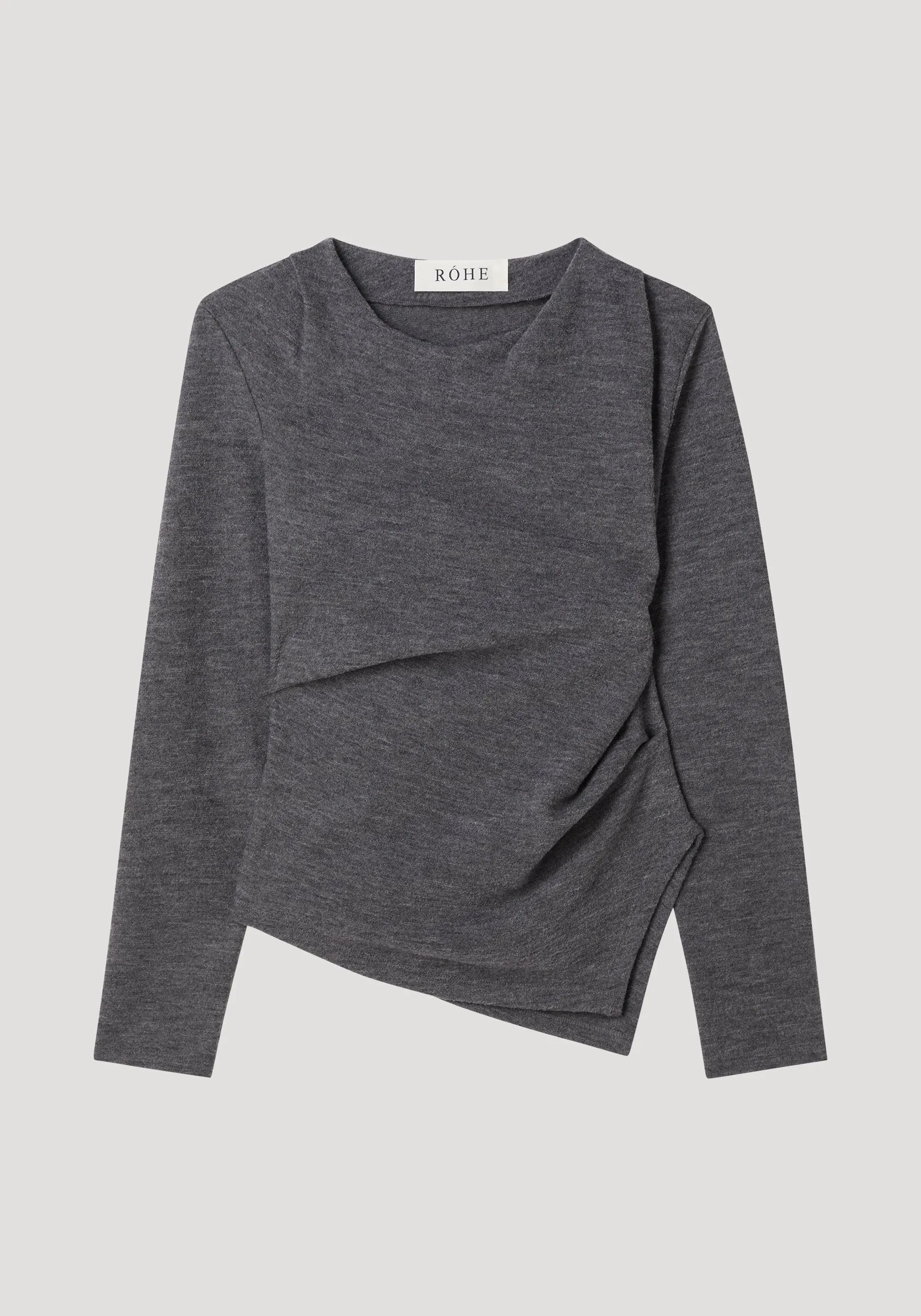 Reinvented twisted top | dark grey melange sold by Rohe
