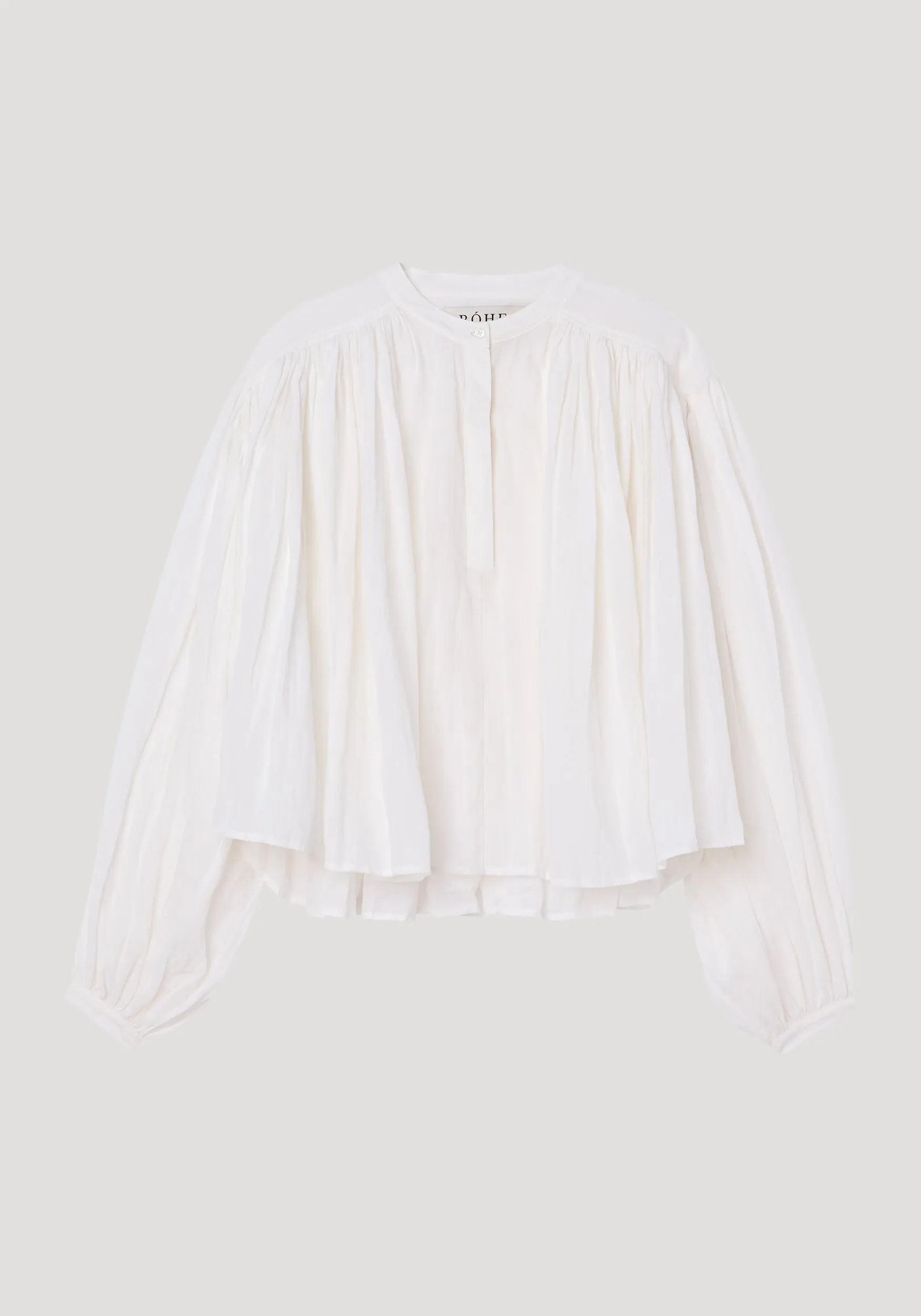 Pleated ramie top | optic white sold by Rohe product image thumbnail 5