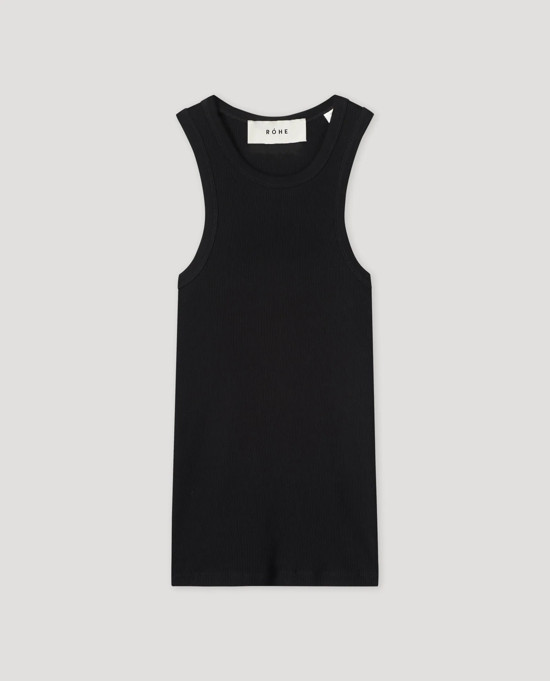 Cotton rib tank top | noir sold by Rohe product image thumbnail 5