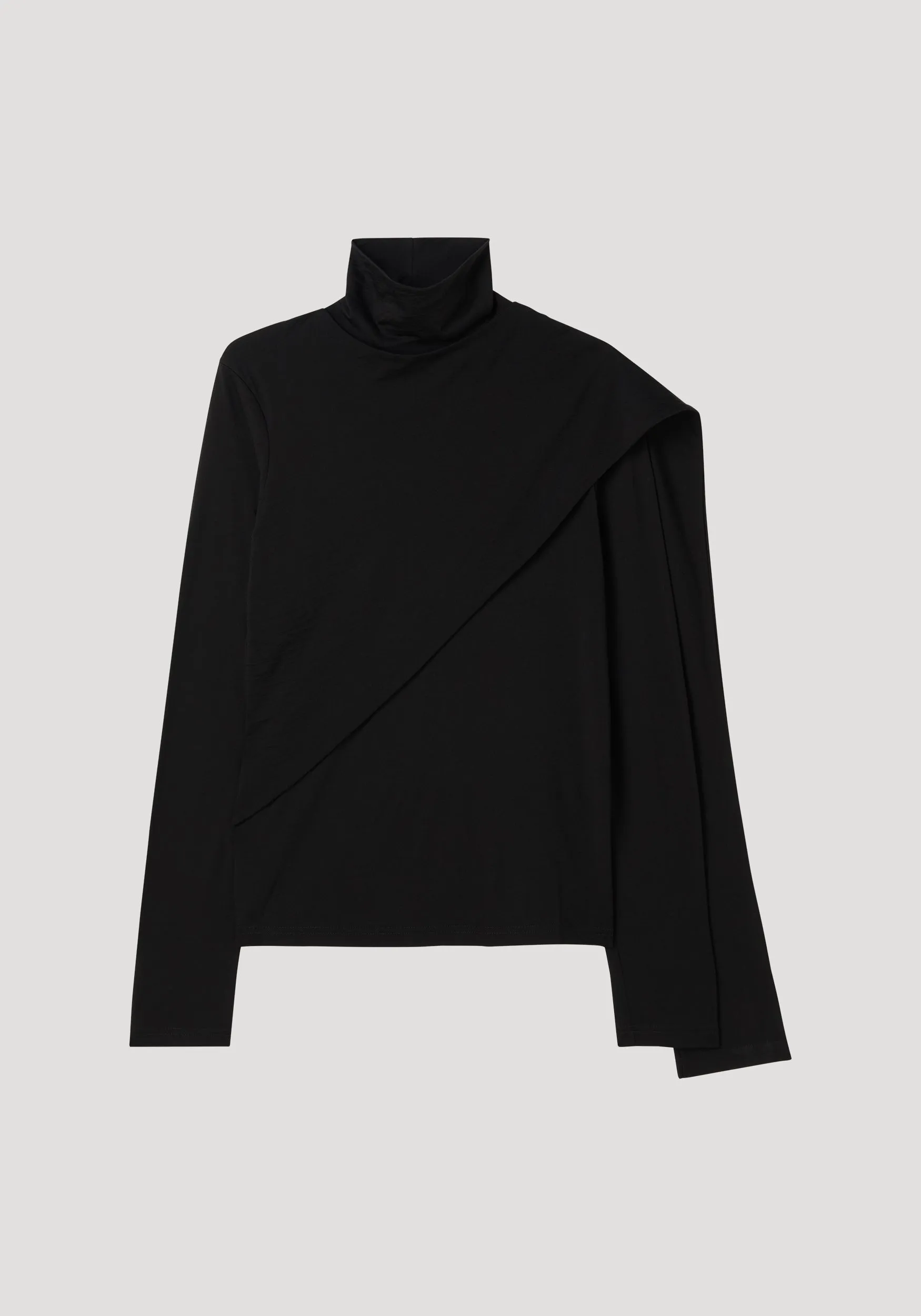 Soft jersey scarf top | black sold by Rohe