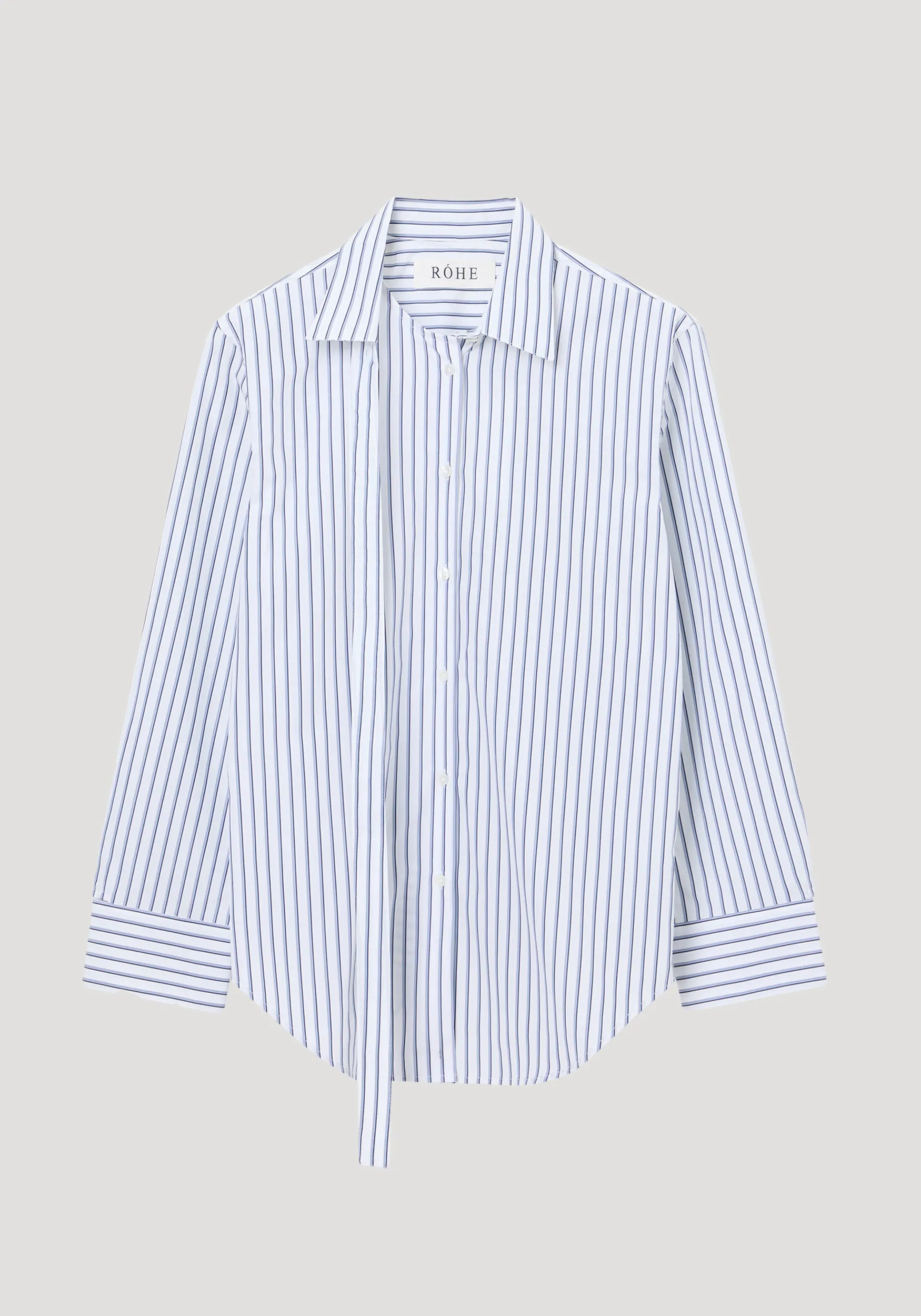 Deconstructed striped shirt | white / blue multi stripe sold by Rohe