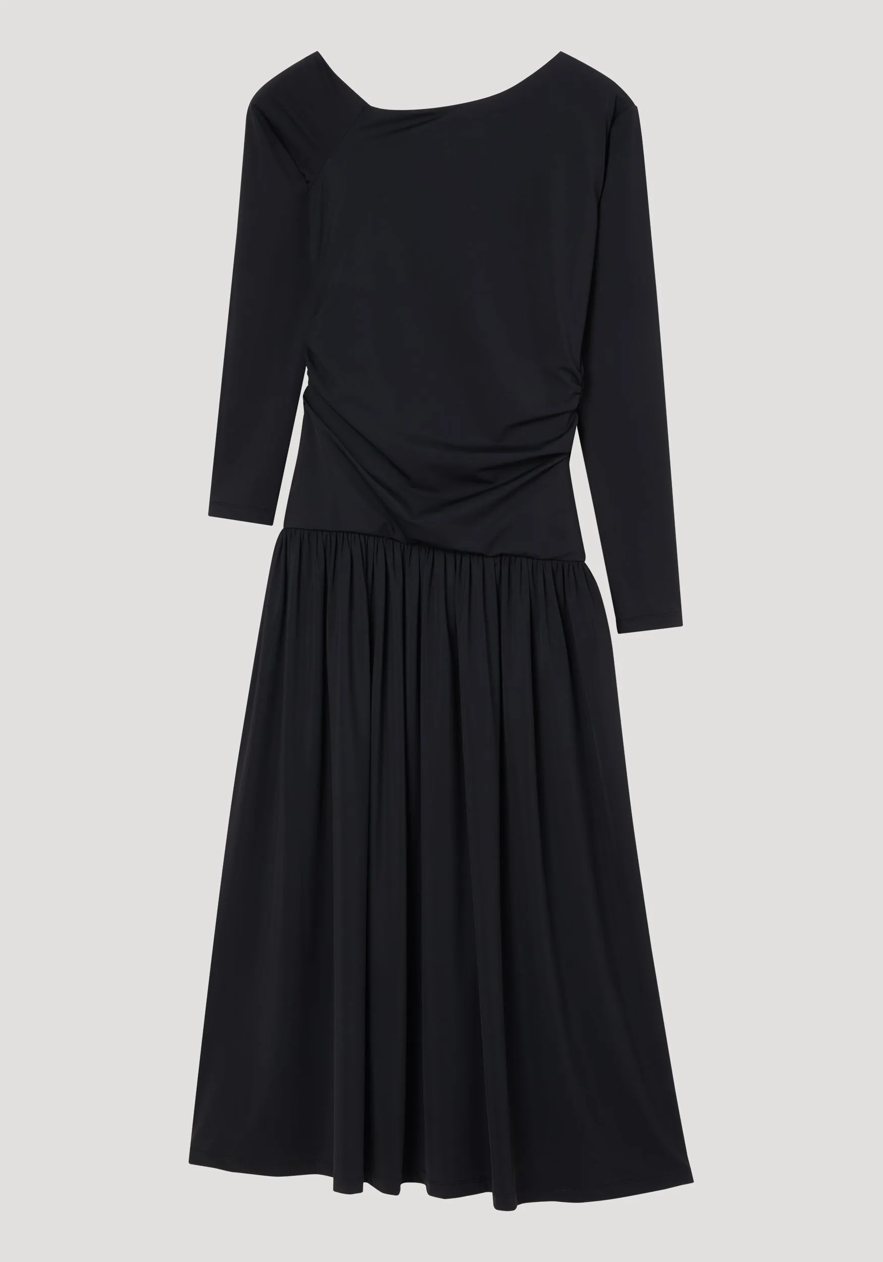 Asymmetrical jersey dress | black sold by Rohe