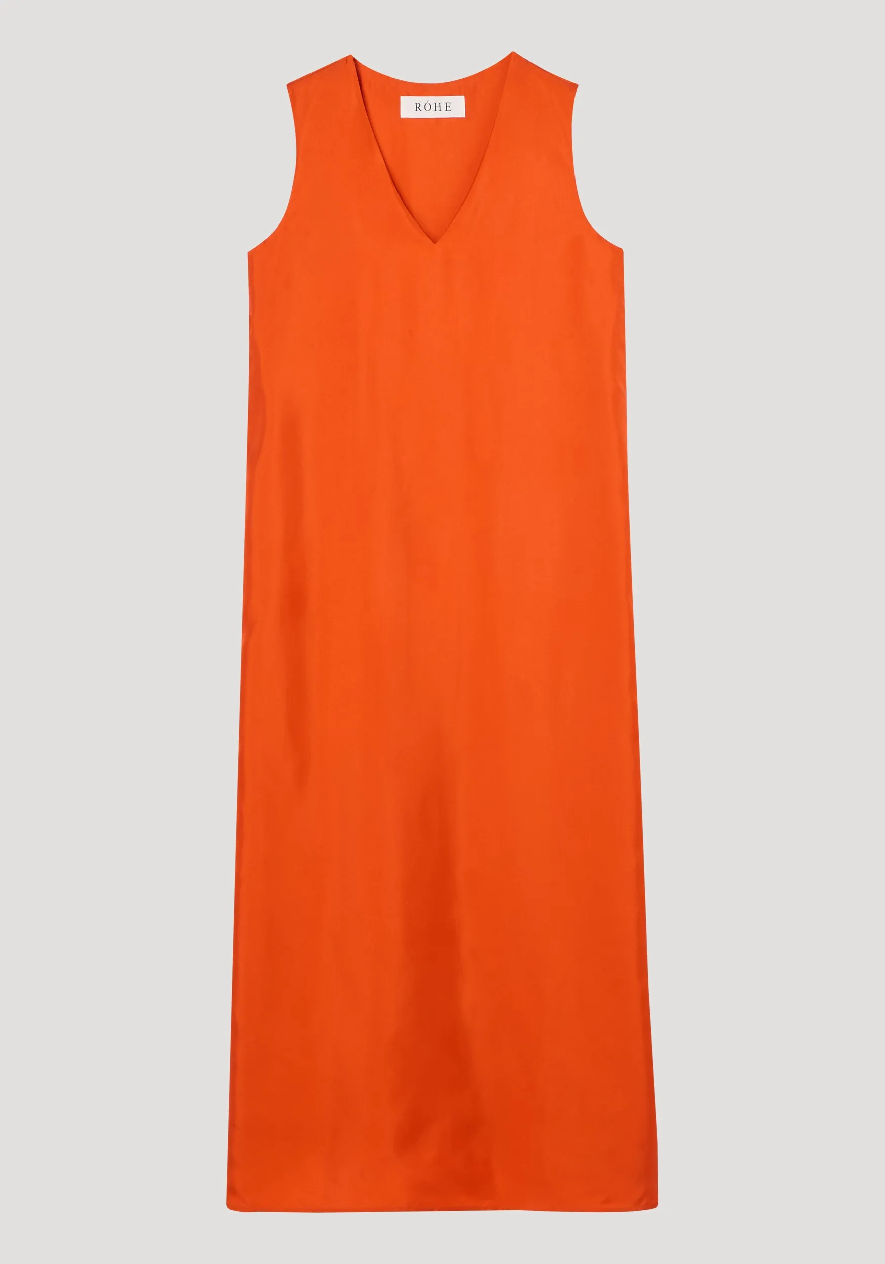 V-neck silk dress | burnt orange sold by Rohe