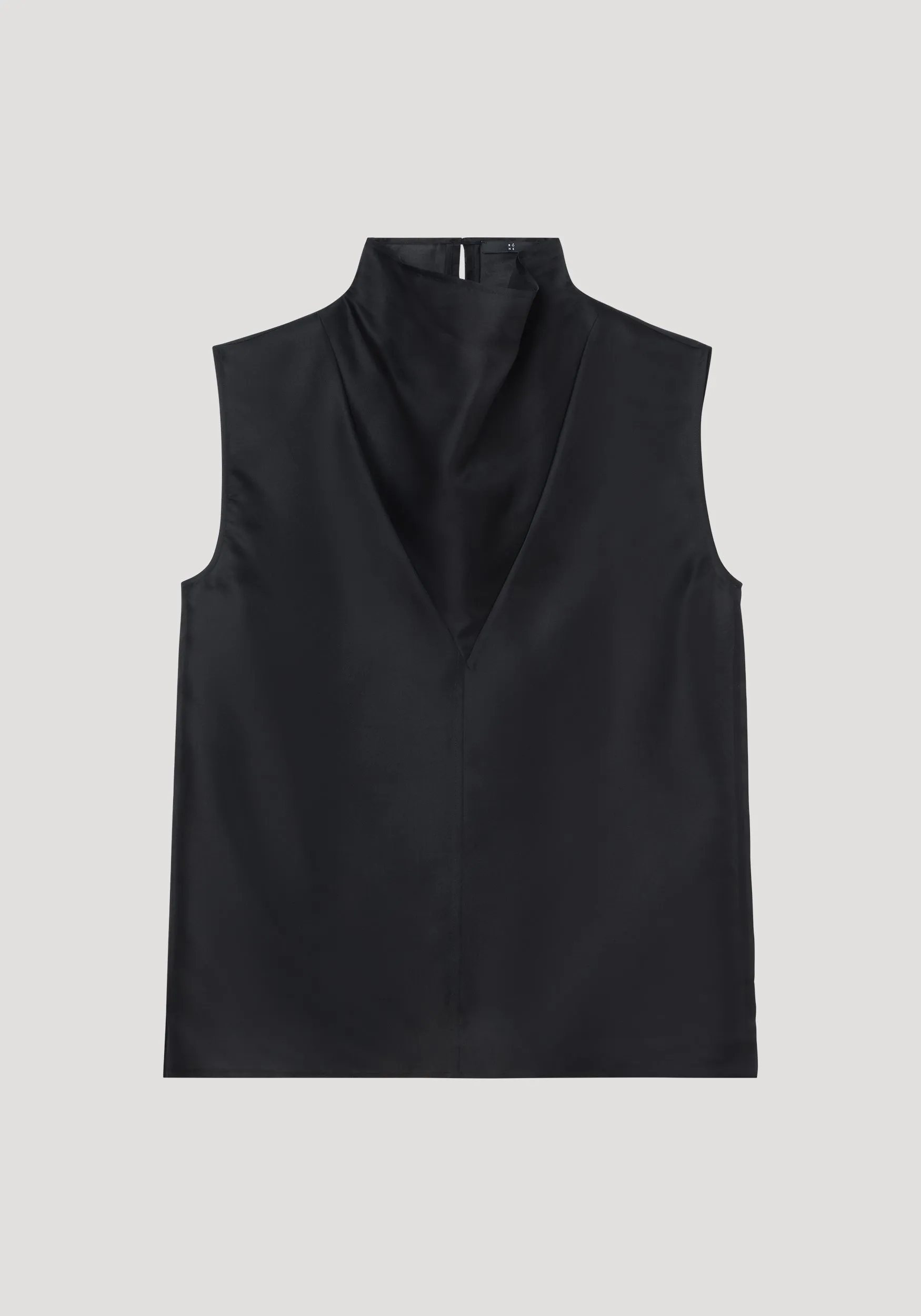 Organza silk top | black sold by Rohe