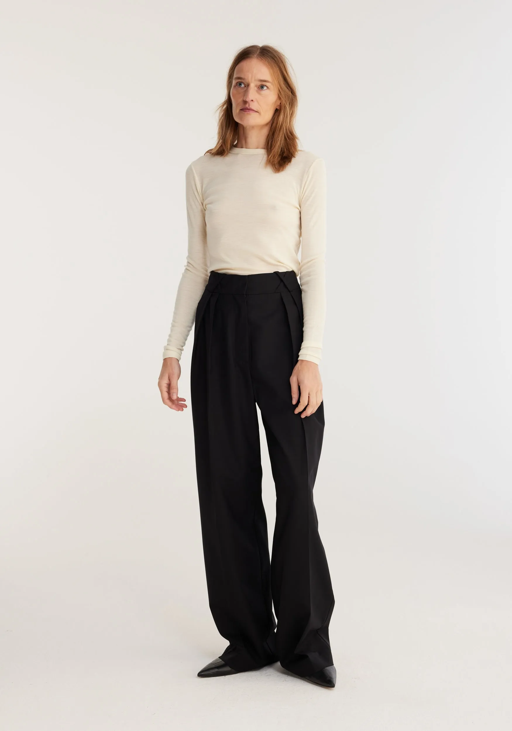 Fine merino long sleeve | off-white sold by Rohe
