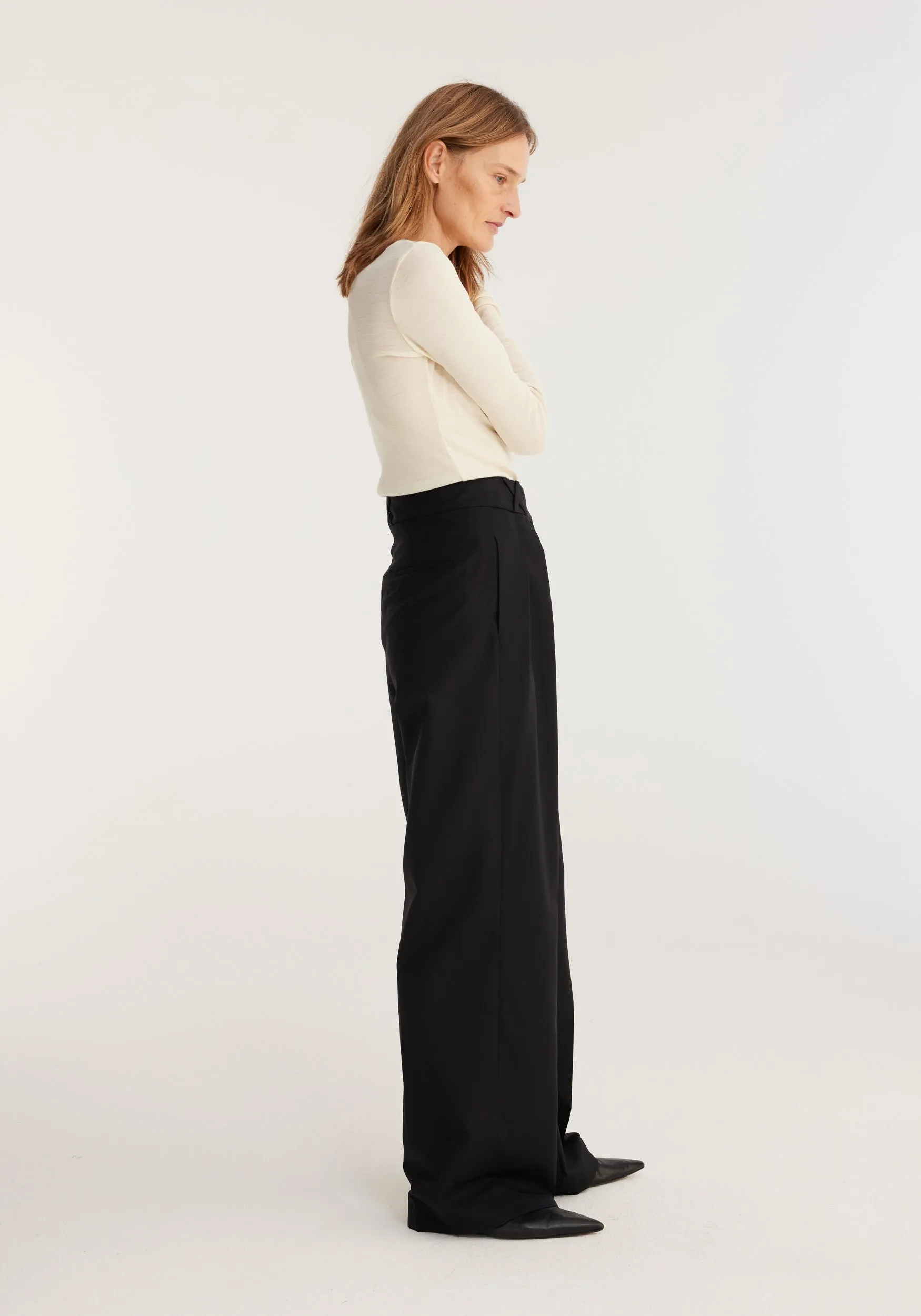 Fine merino long sleeve | off-white sold by Rohe product image thumbnail 3