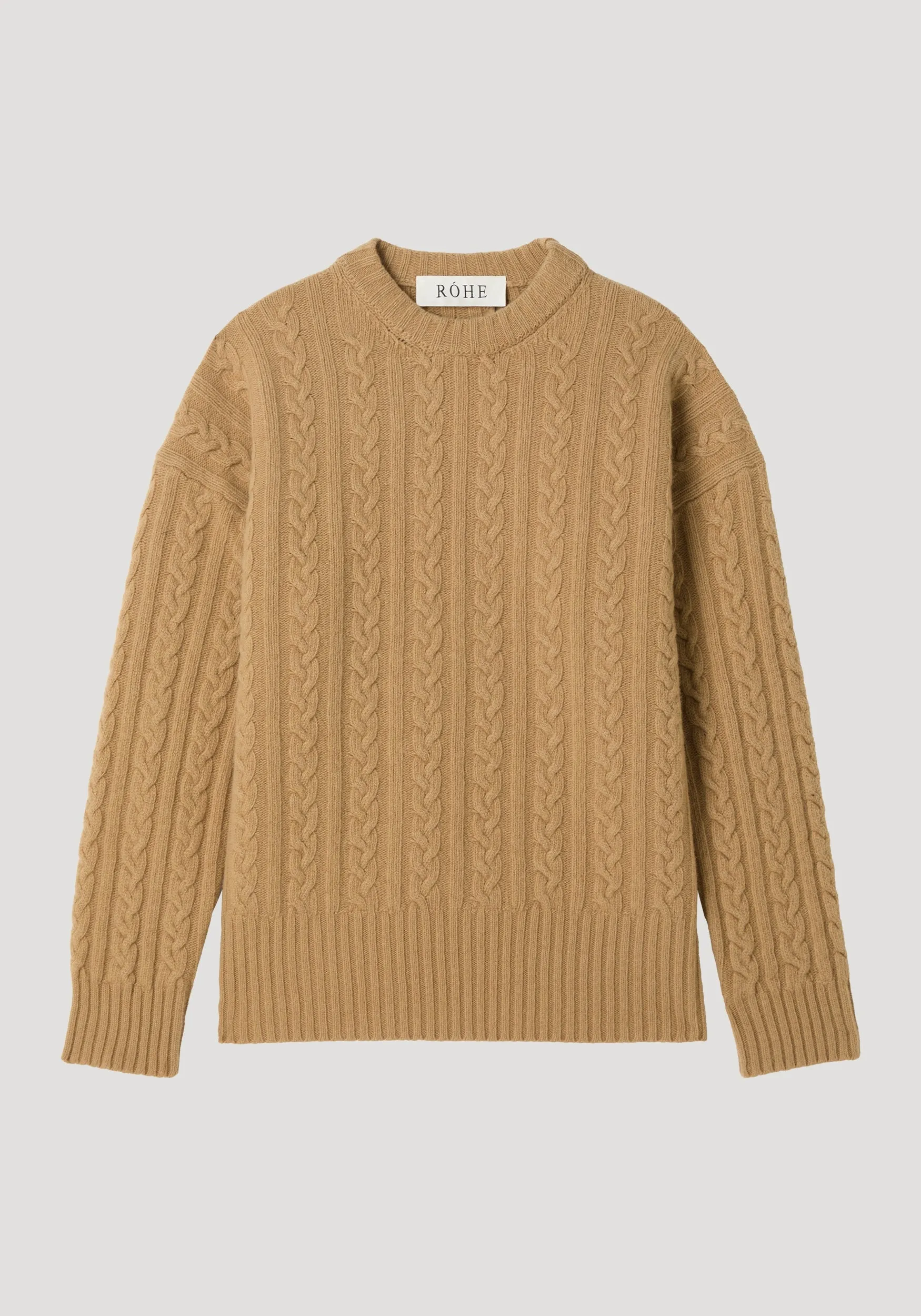 Cable knit jumper | camel sold by Rohe product image thumbnail 5
