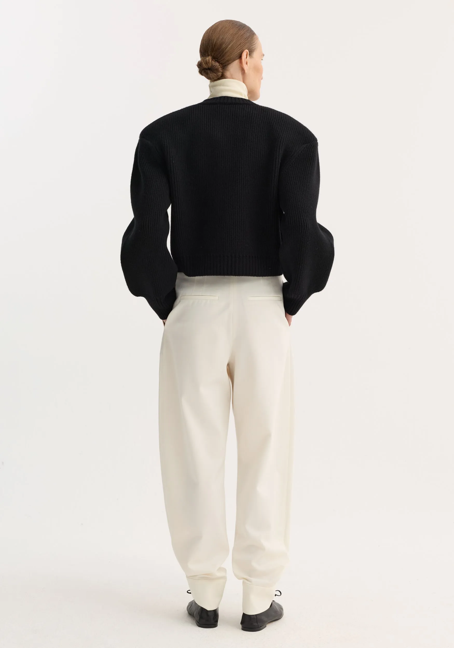 Barrel leg trousers | off white sold by Rohe product image thumbnail 4