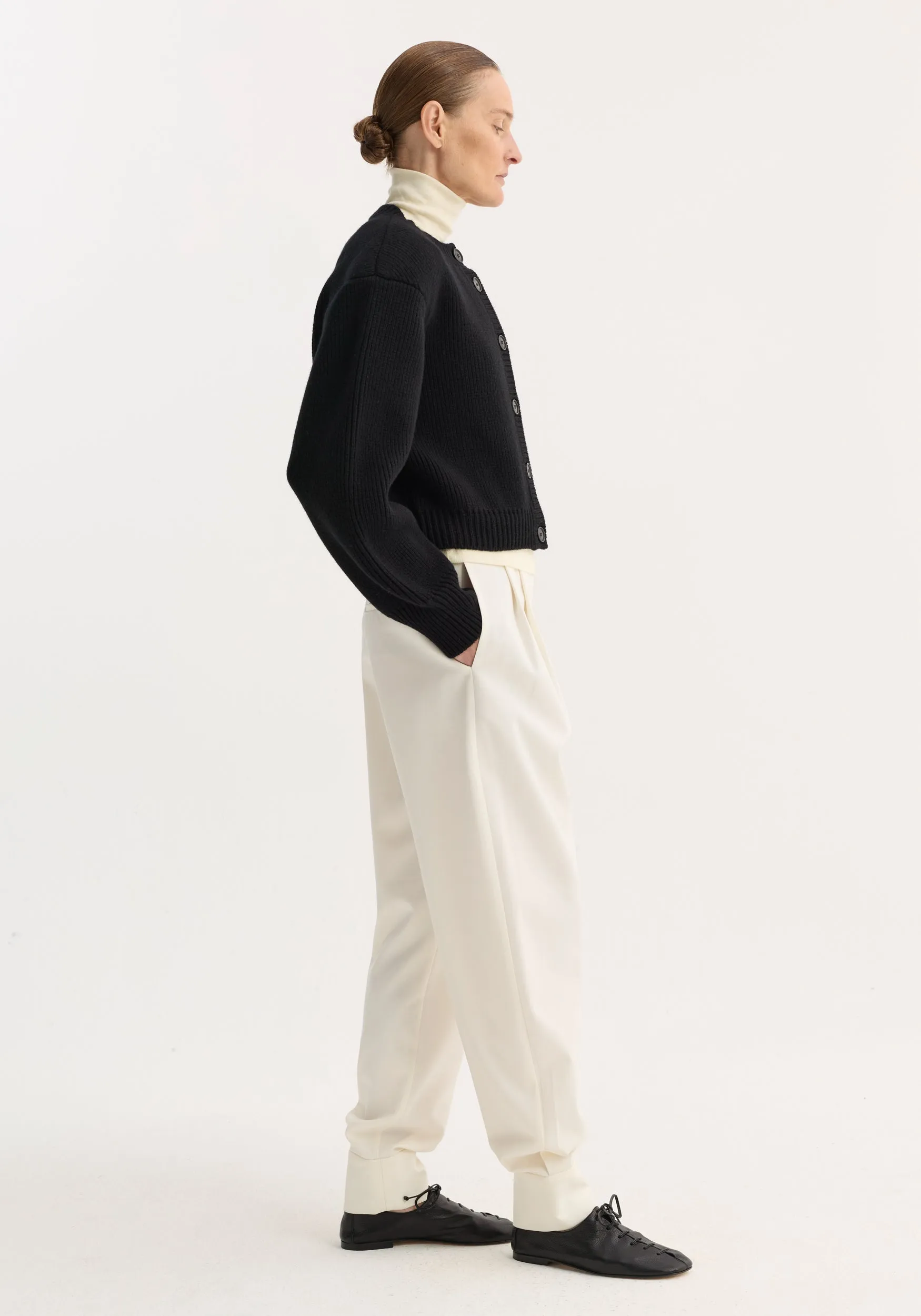 Barrel leg trousers | off white sold by Rohe product image thumbnail 2