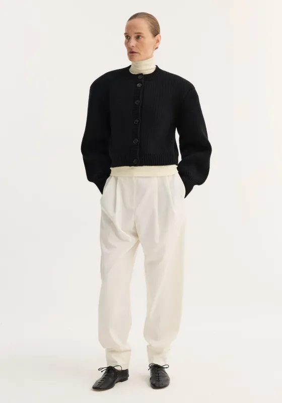 Barrel leg trousers | off white sold by Rohe