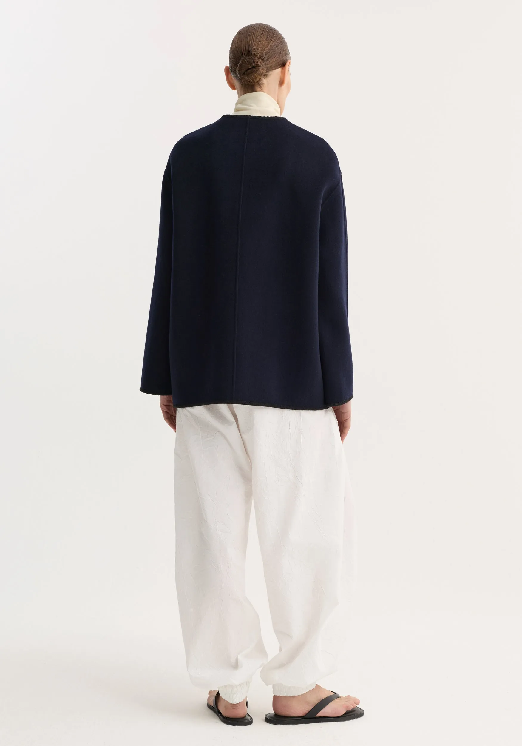 Double-faced wool pankou jacket | navy sold by Rohe product image thumbnail 5