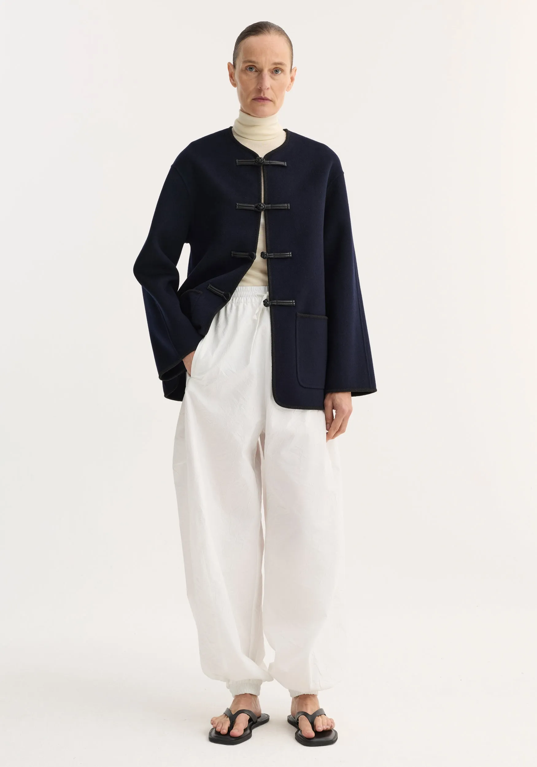 Double-faced wool pankou jacket | navy sold by Rohe