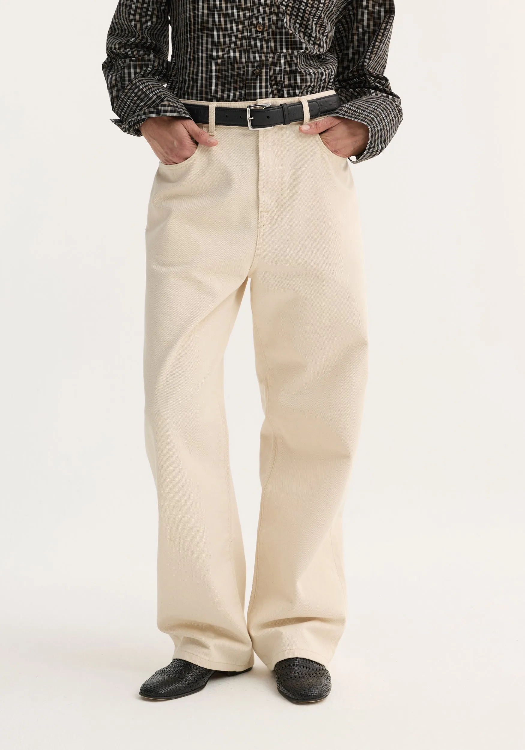 Baggy fit denim | ecru sold by Rohe product image thumbnail 2