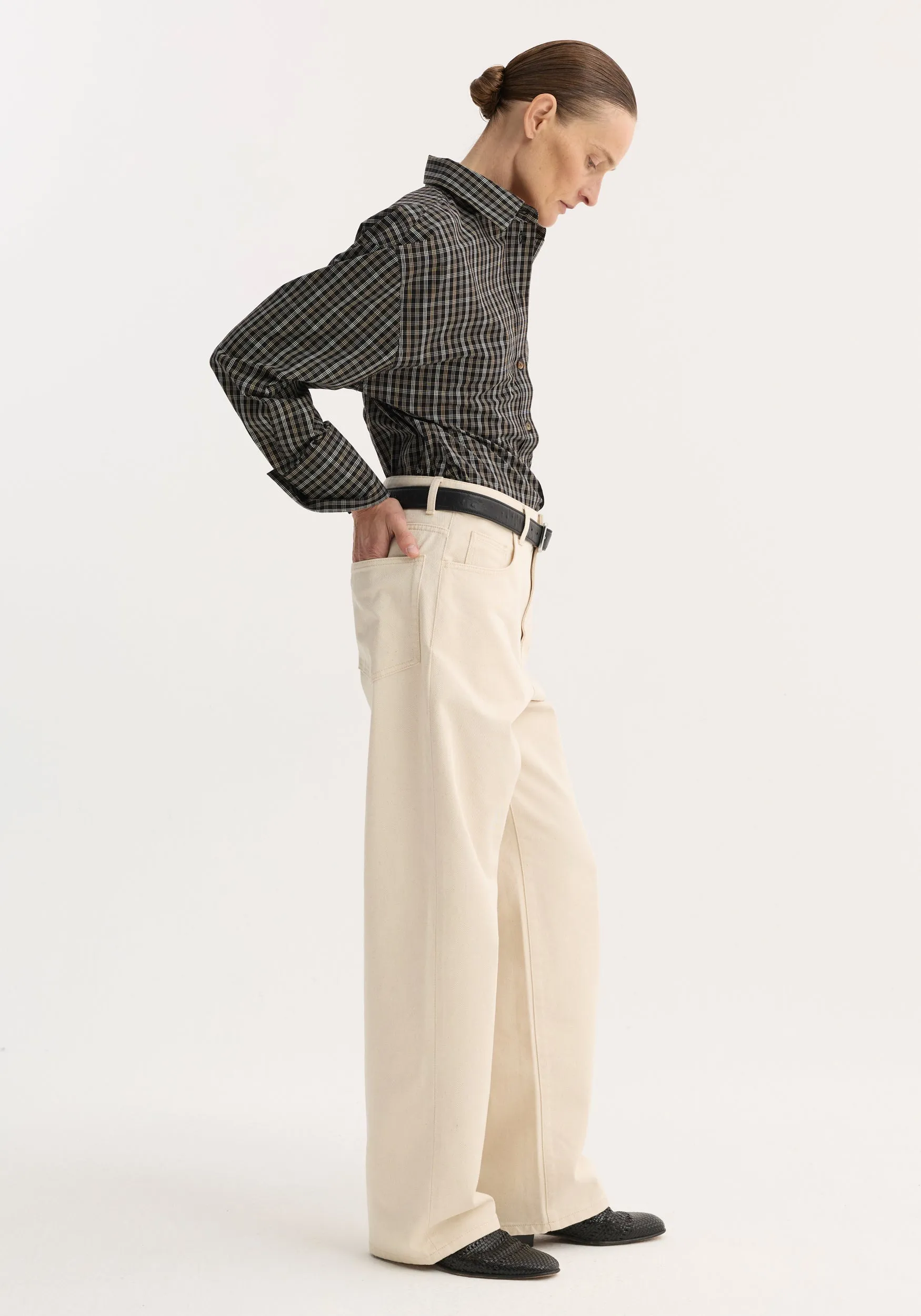 Baggy fit denim | ecru sold by Rohe product image thumbnail 3