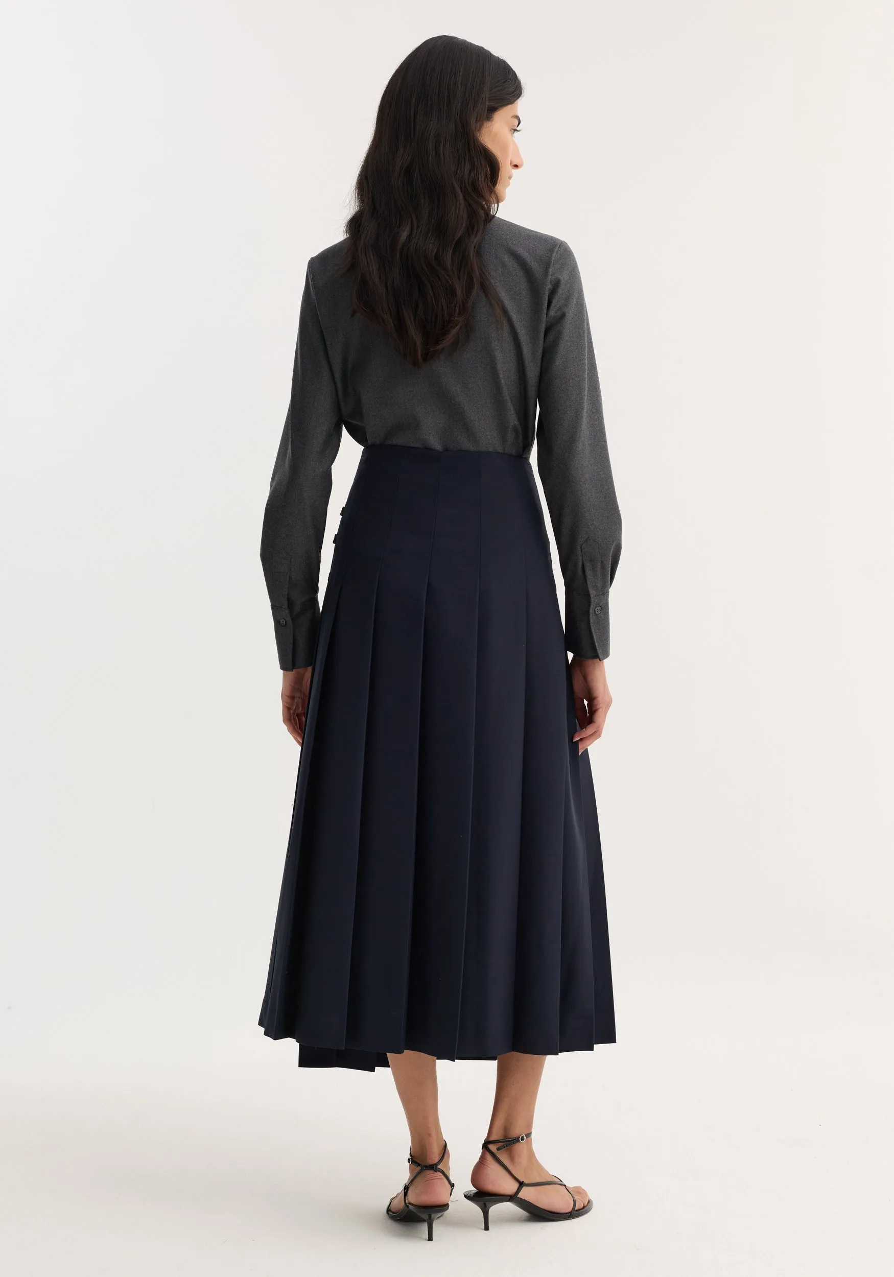 Fitted shirt | dark grey melange sold by Rohe product image thumbnail 5