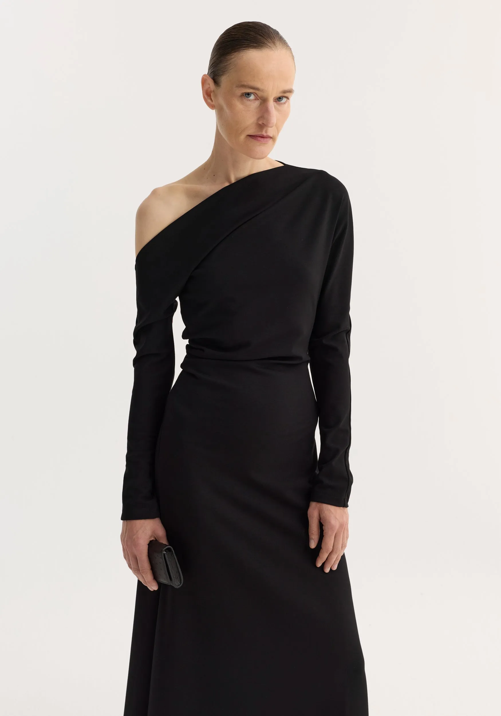 Twisted jersey dress | black sold by Rohe product image thumbnail 2
