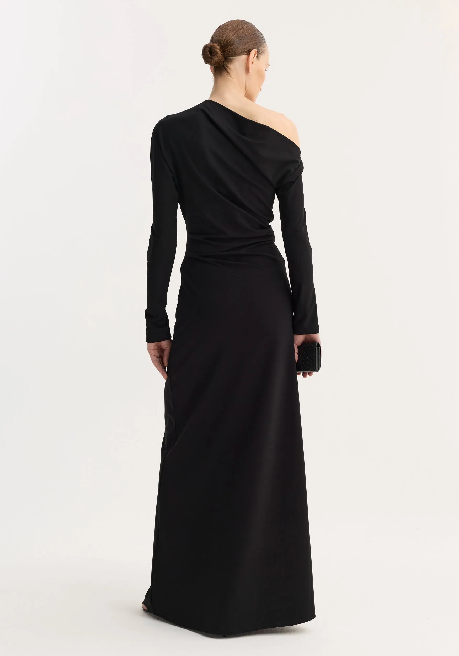 Twisted jersey dress | black sold by Rohe product image thumbnail 5