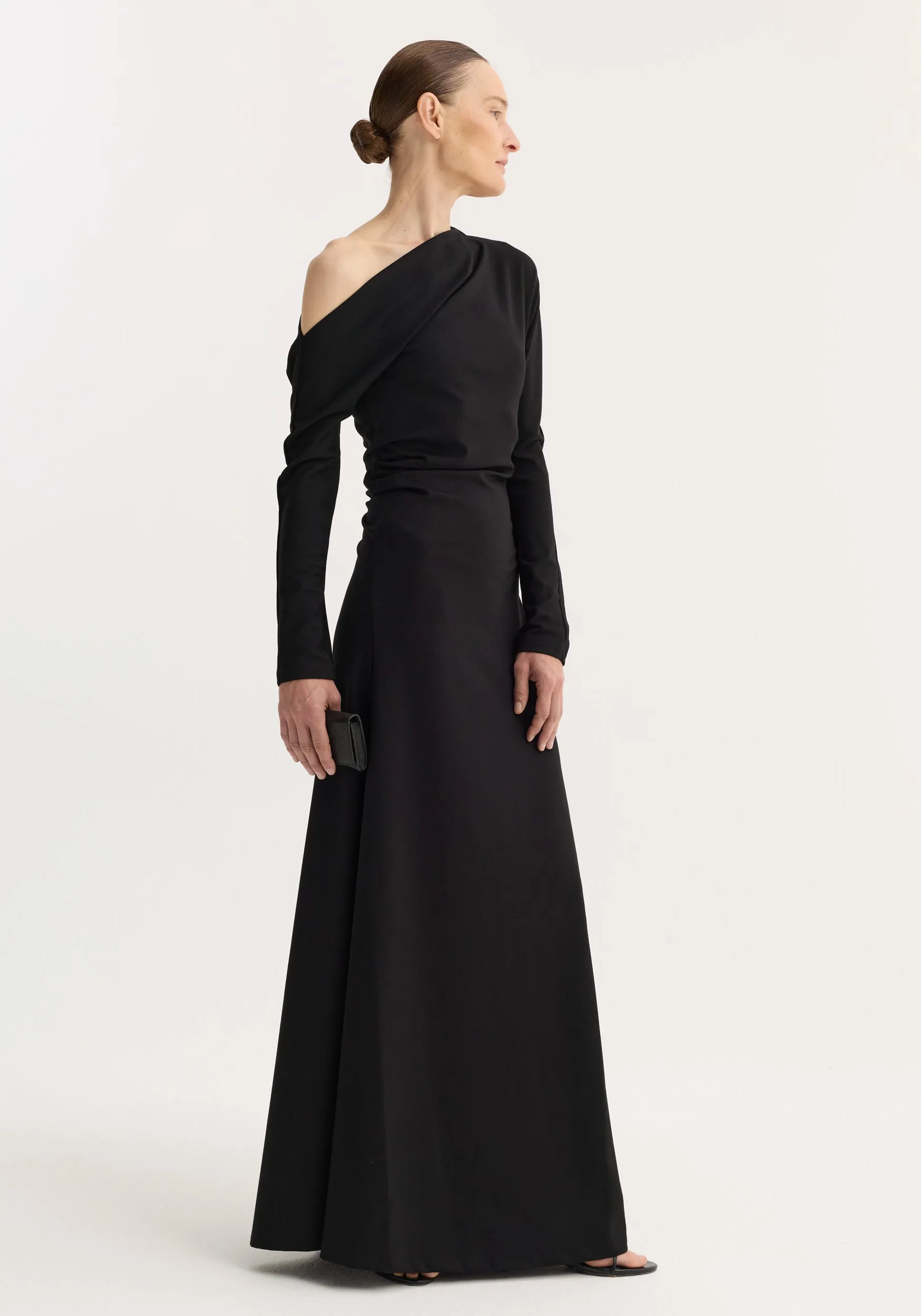 Twisted jersey dress | black sold by Rohe product image thumbnail 4