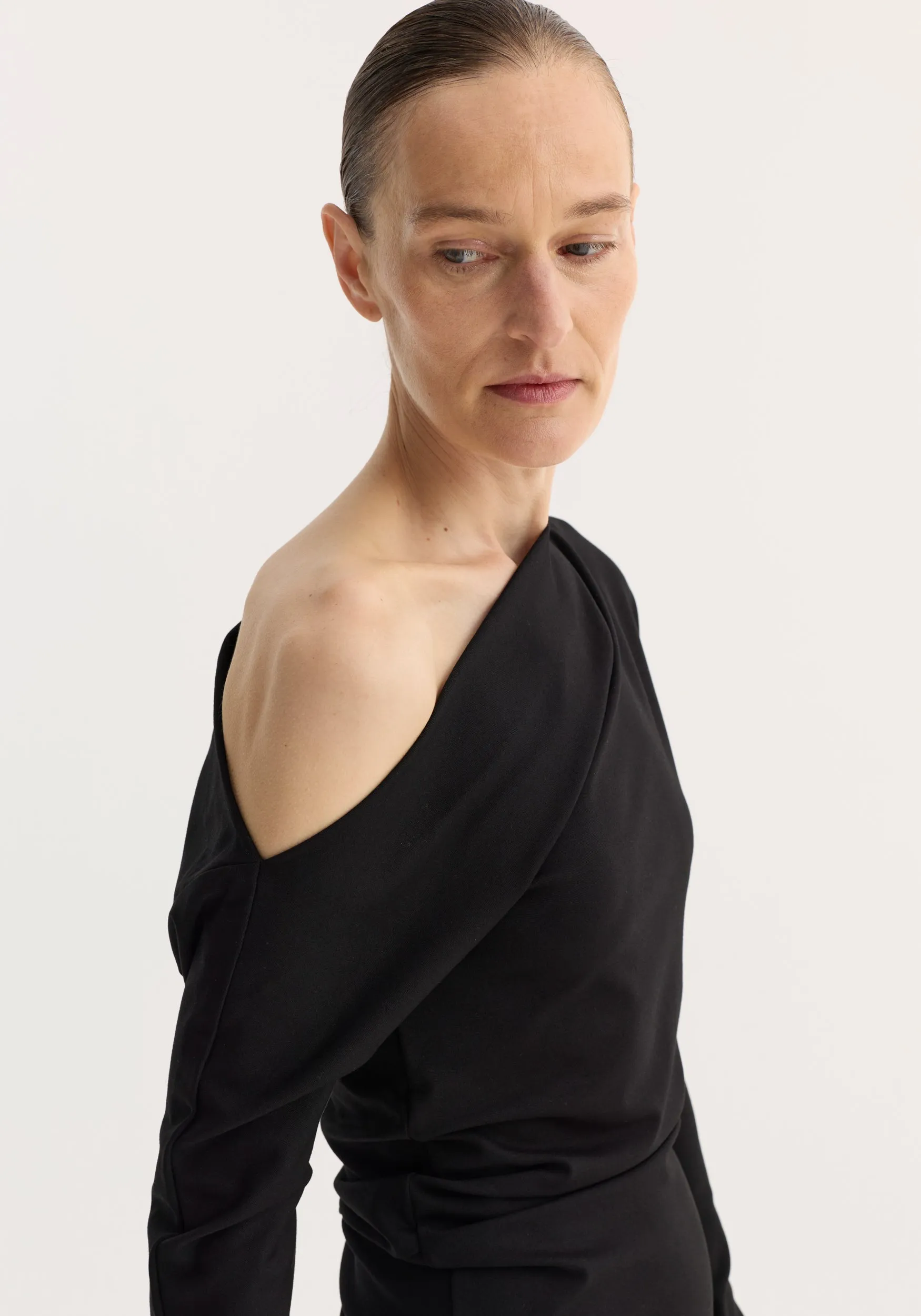 Twisted jersey dress | black sold by Rohe product image thumbnail 3