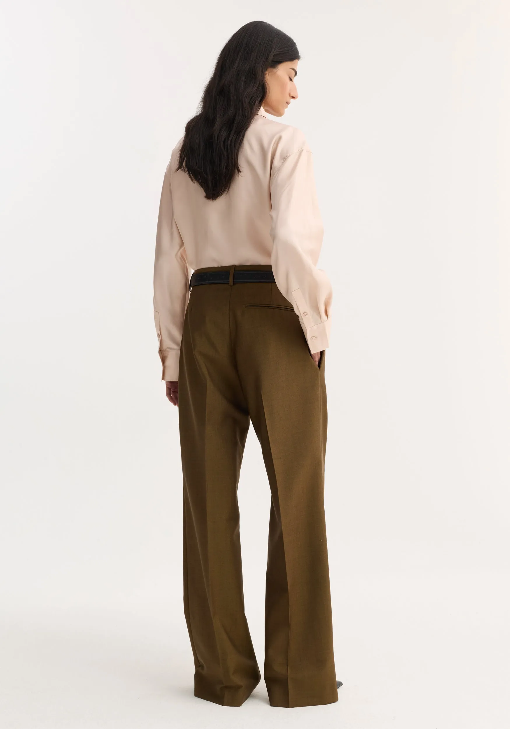 Relaxed straight leg trouser | golden brown sold by Rohe product image thumbnail 4