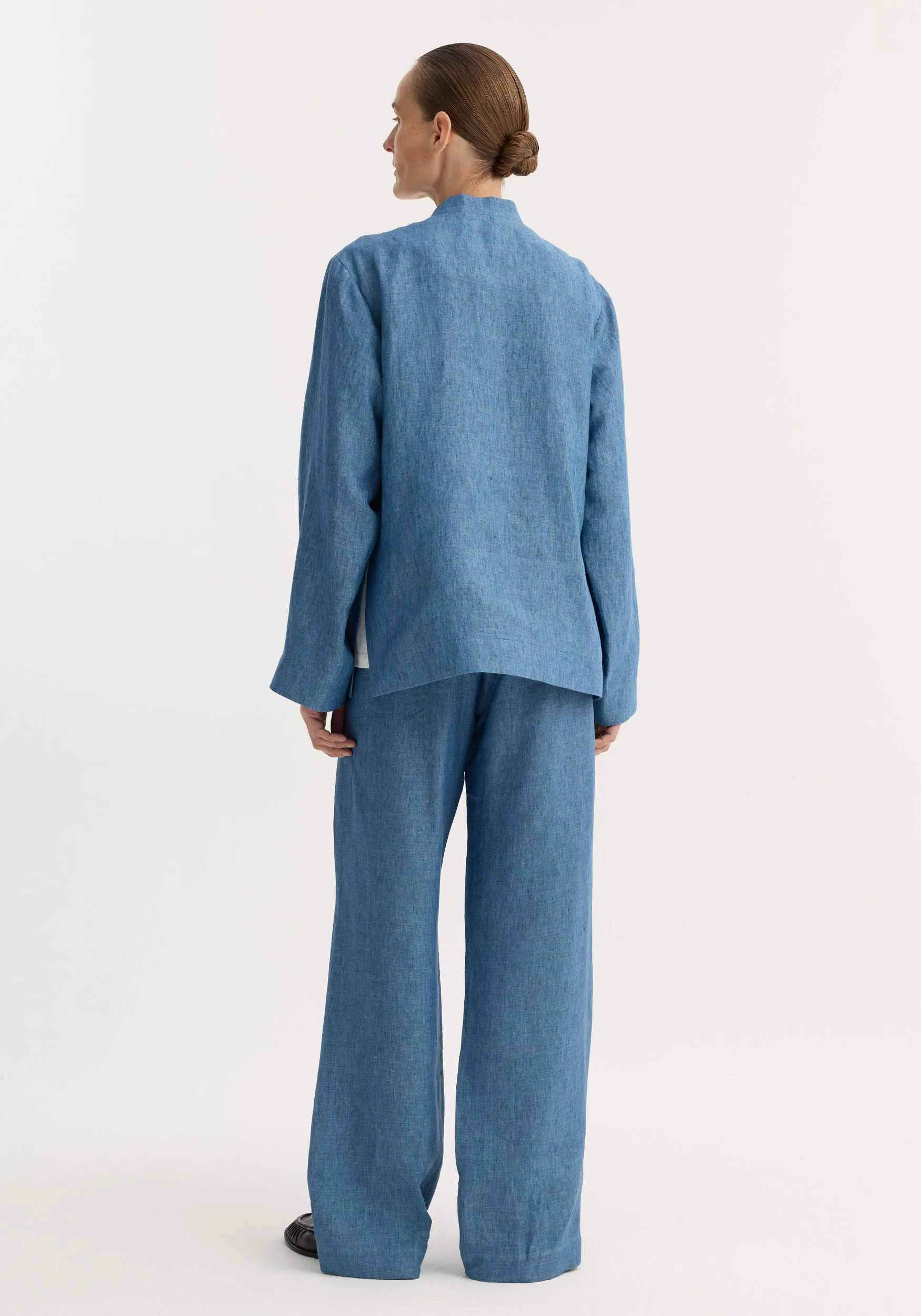 Pankou closure jacket | ocean blue sold by Rohe product image thumbnail 4