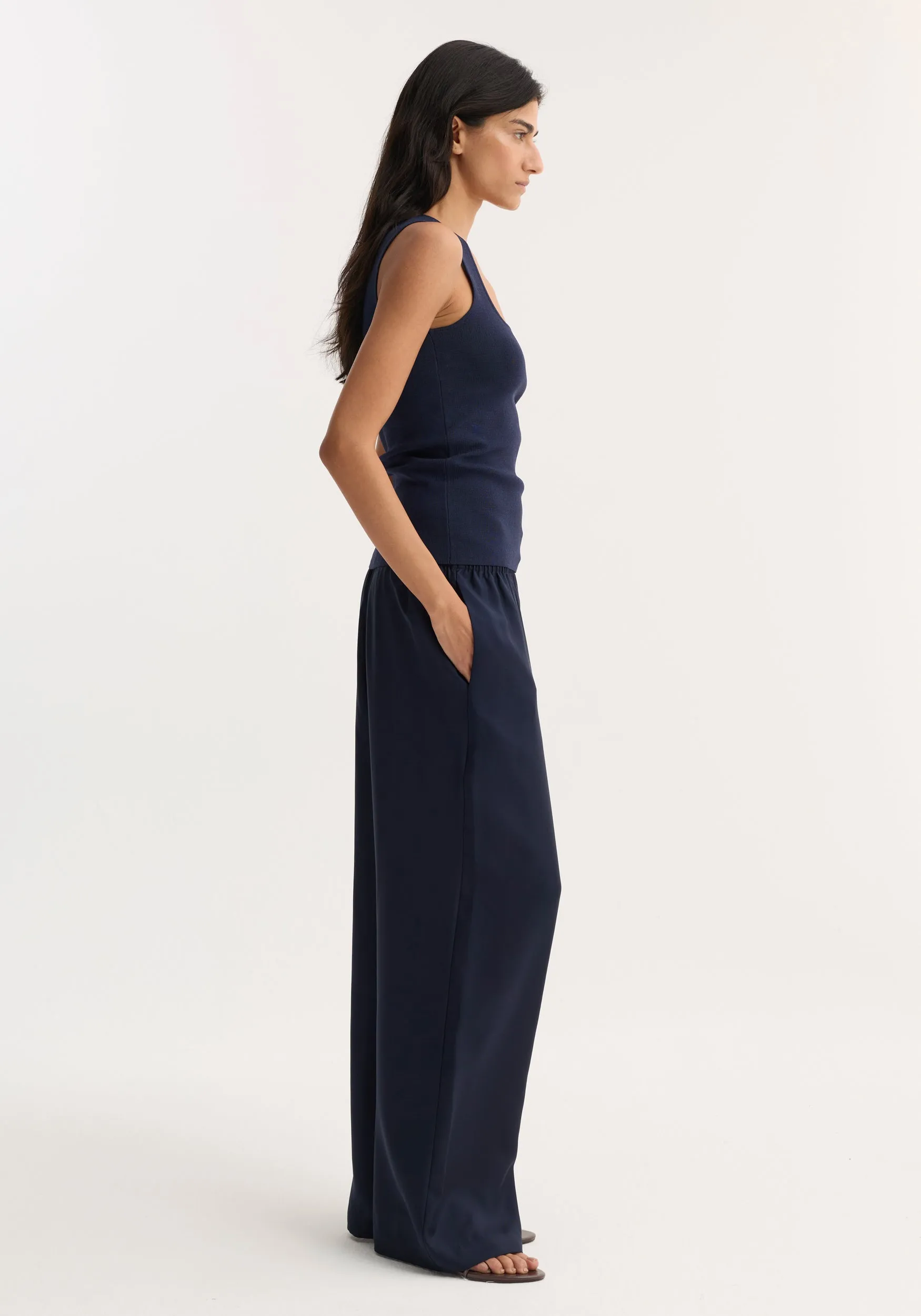Bustier shaped knitted top | navy sold by Rohe product image thumbnail 2