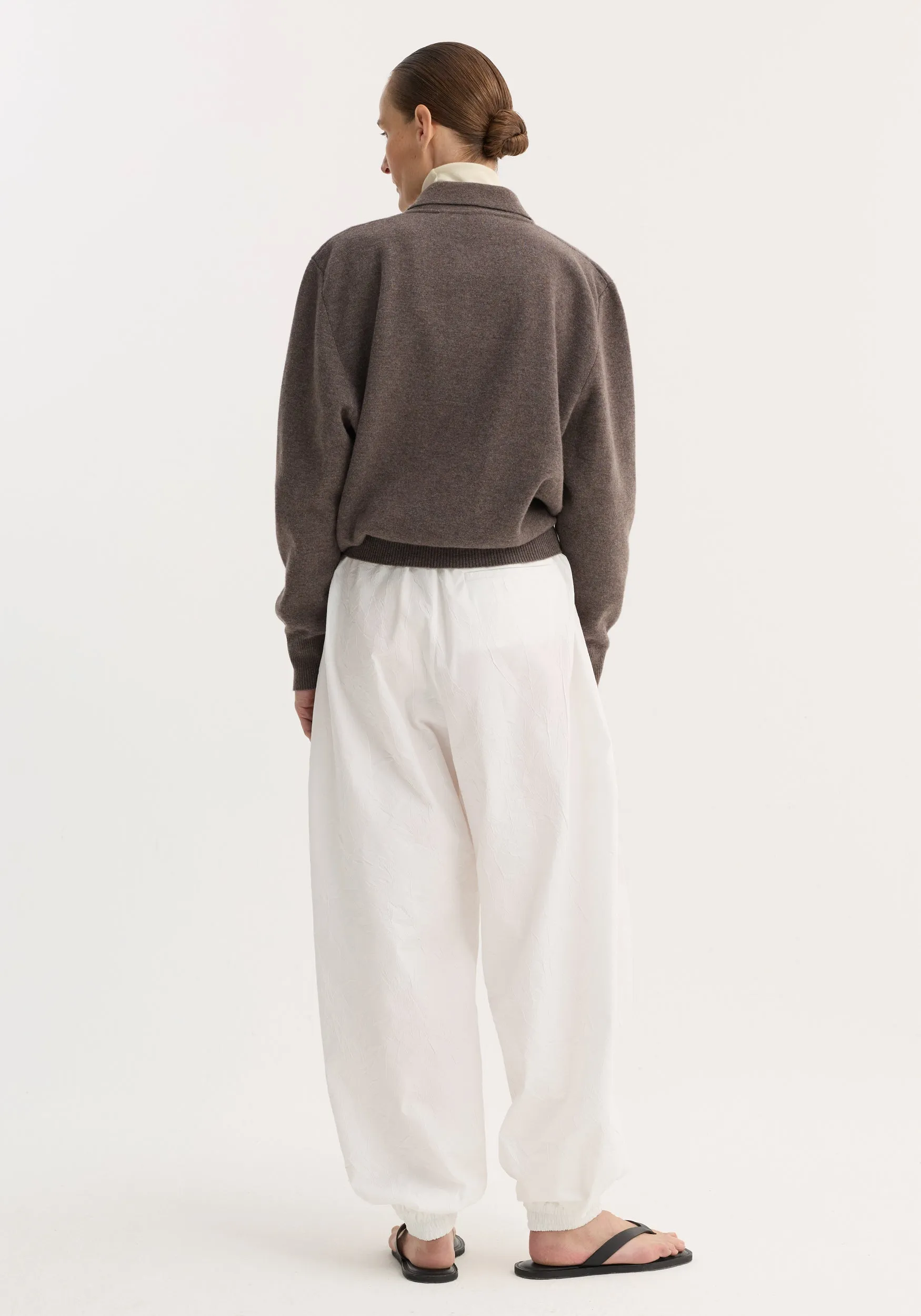 Compact knitted polo | mud melange sold by Rohe product image thumbnail 5