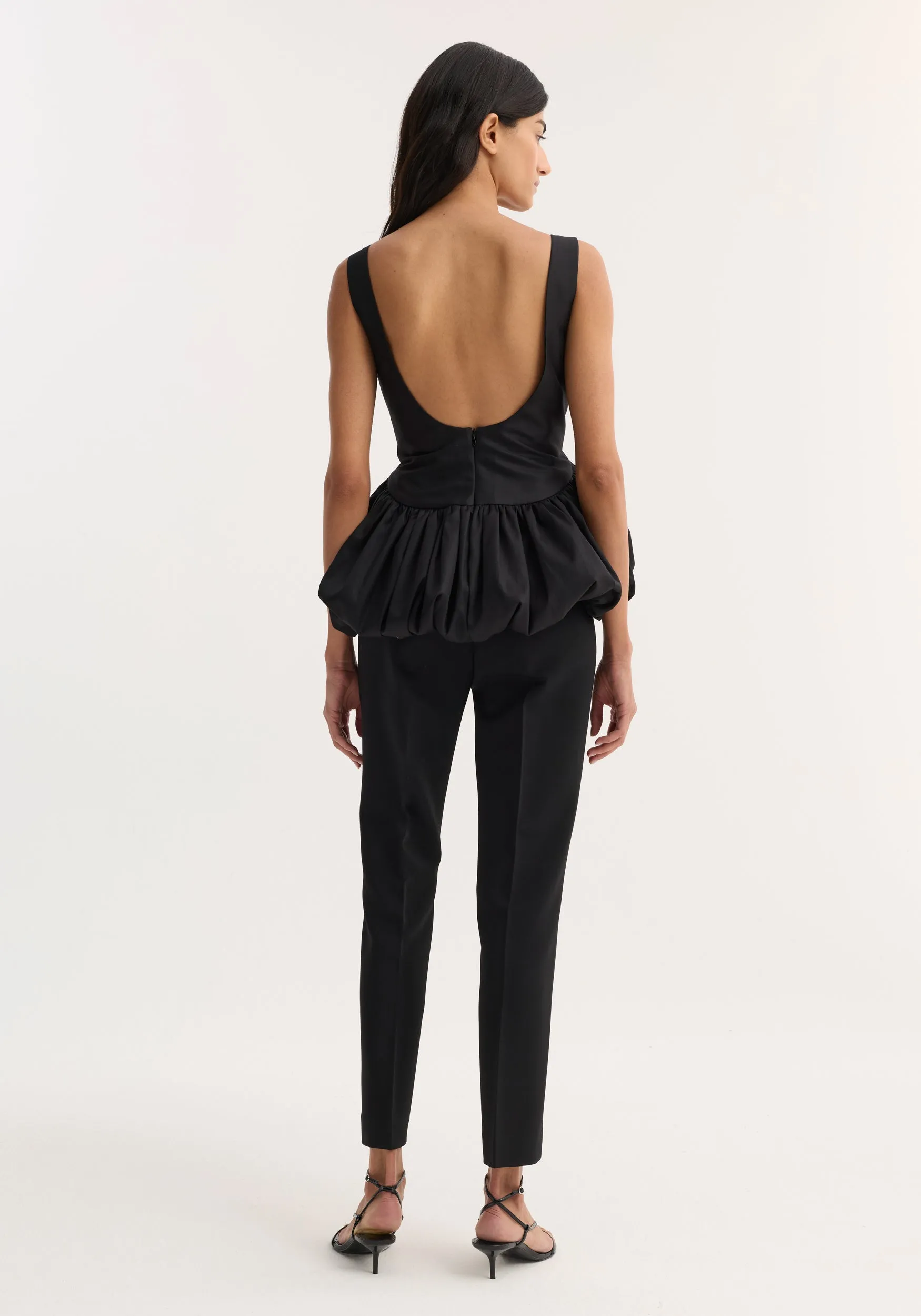 Voluminous boat-neck top | black sold by Rohe product image thumbnail 5