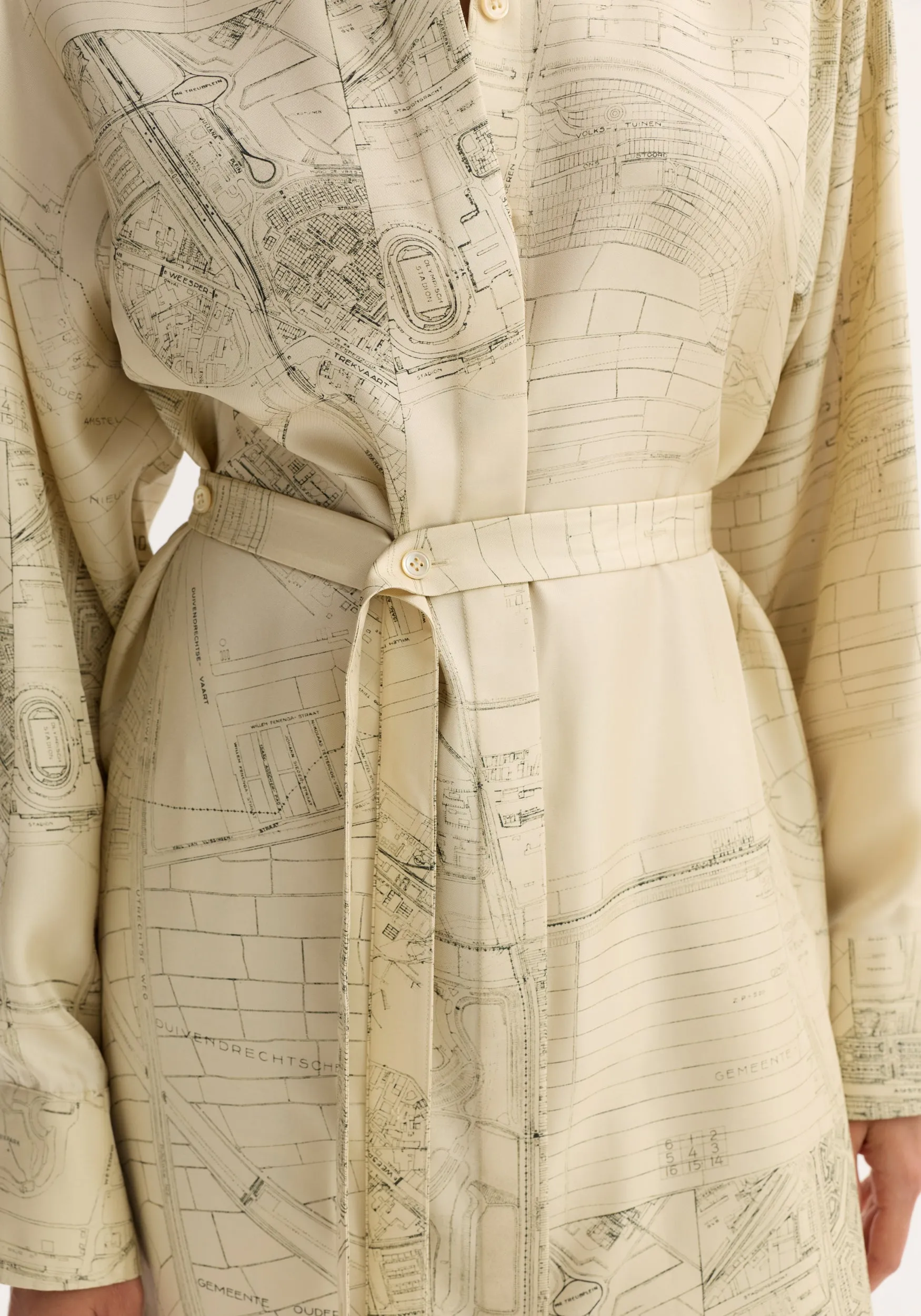 Silk open back wrap dress | Amsterdam sold by Rohe product image thumbnail 4