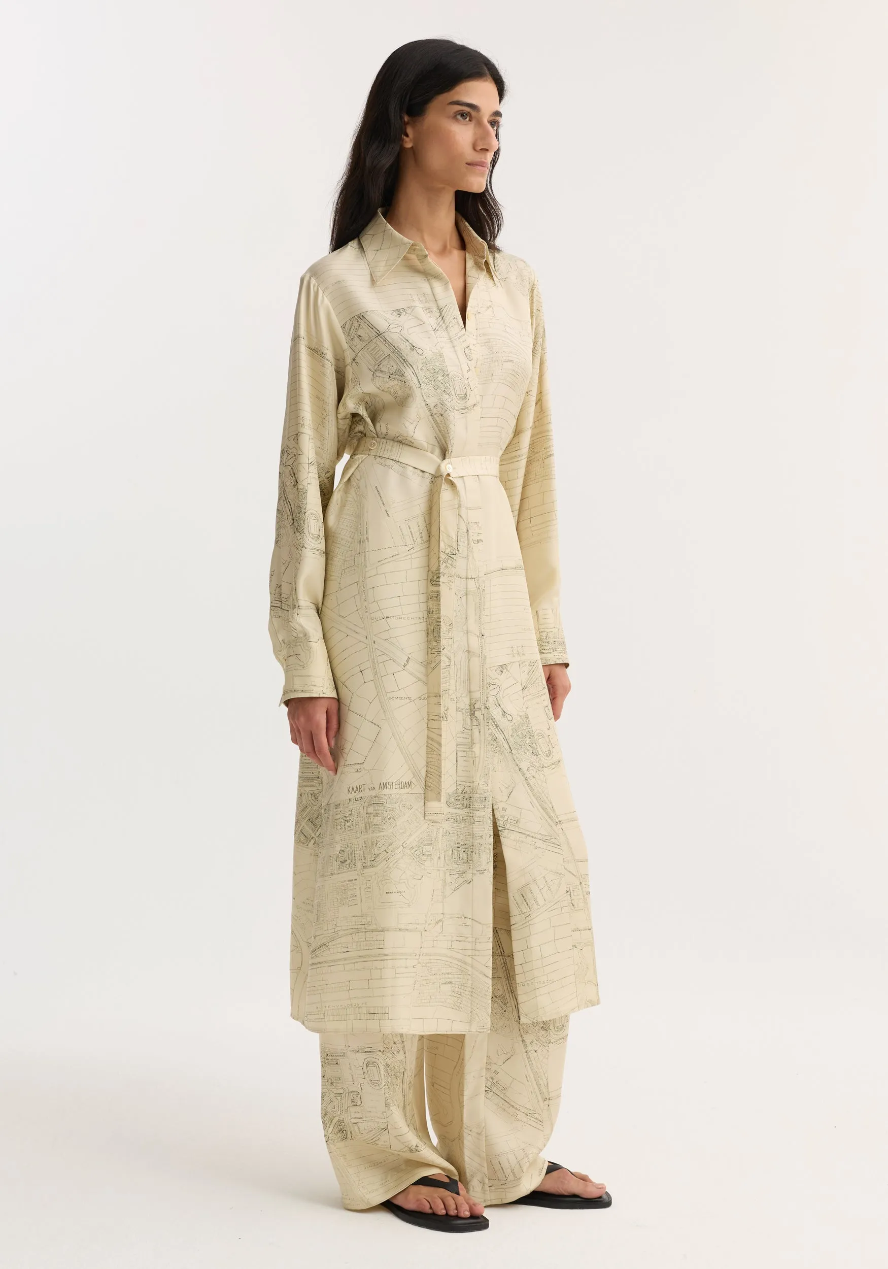 Silk open back wrap dress | Amsterdam sold by Rohe product image thumbnail 3