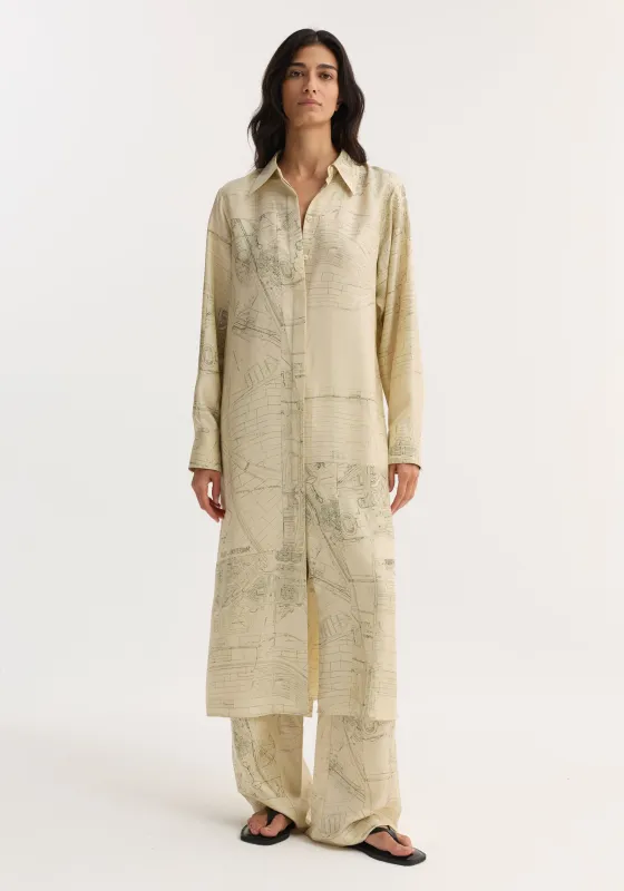 Silk open back wrap dress | Amsterdam made by Rohe