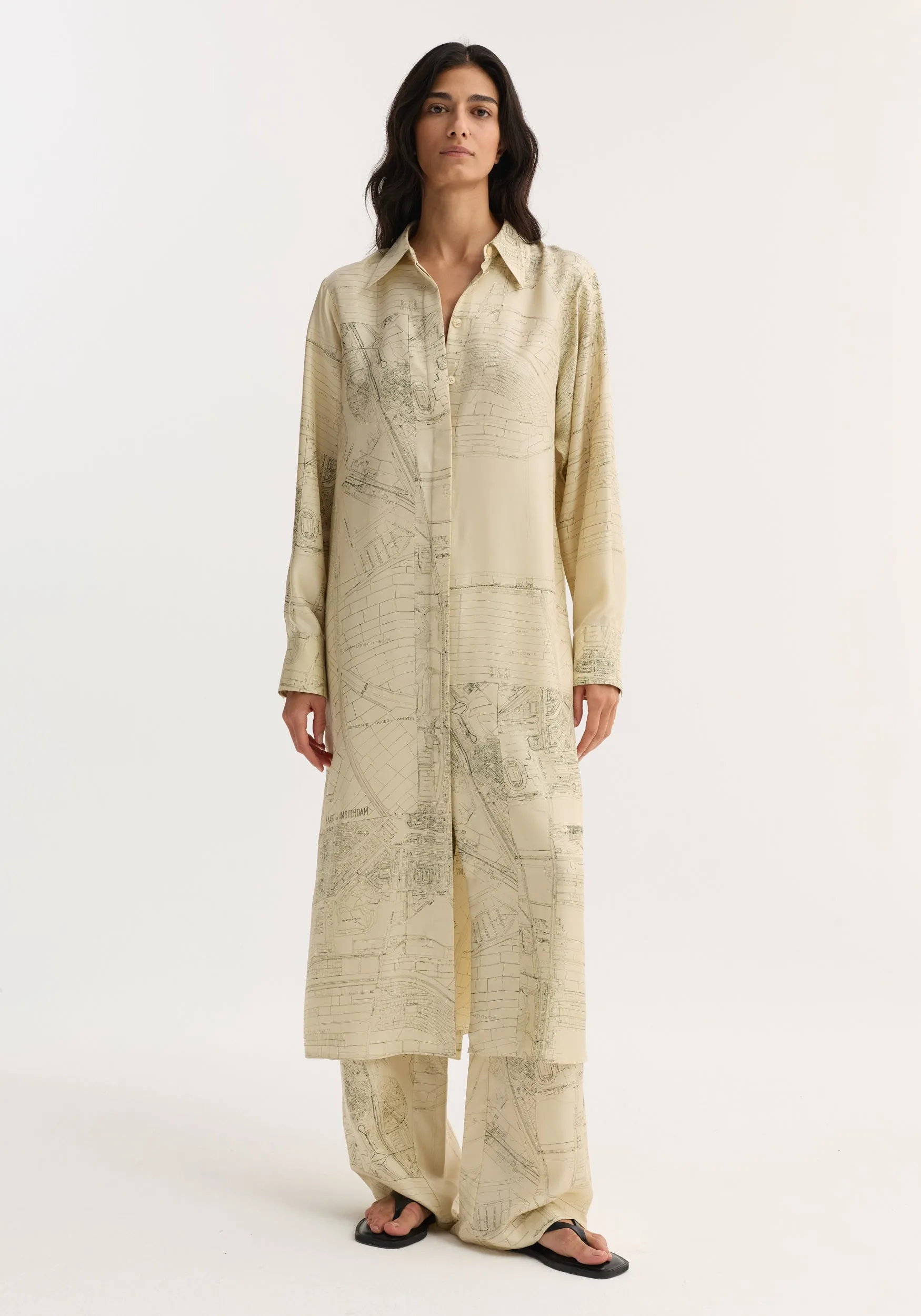 Silk open back wrap dress | Amsterdam sold by Rohe
