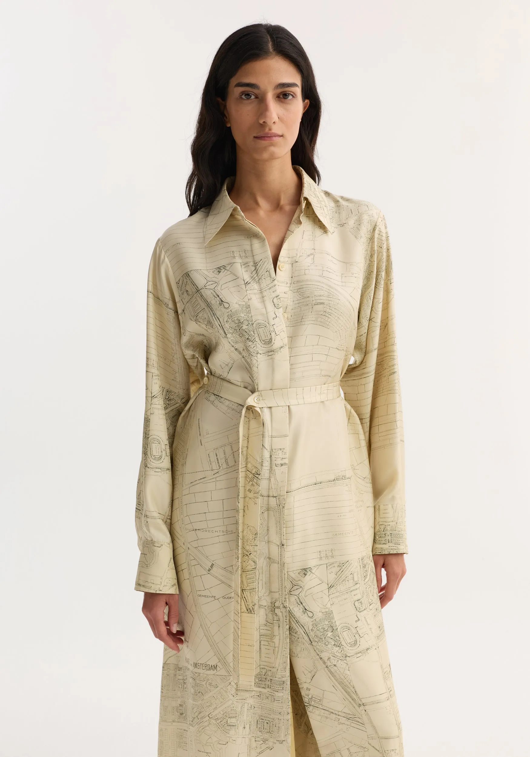 Silk open back wrap dress | Amsterdam sold by Rohe product image thumbnail 2