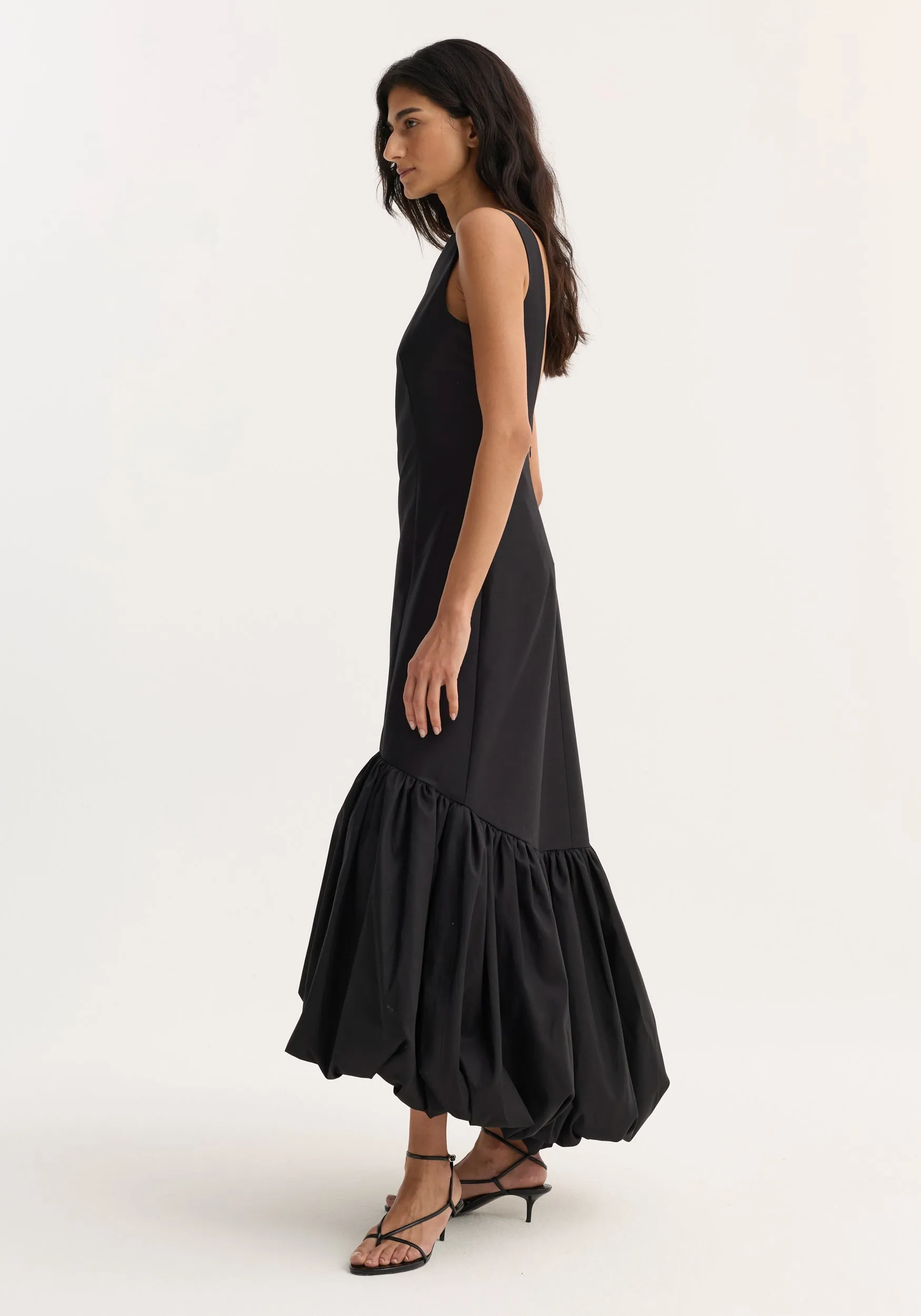 Voluminous dress | black sold by Rohe product image thumbnail 4