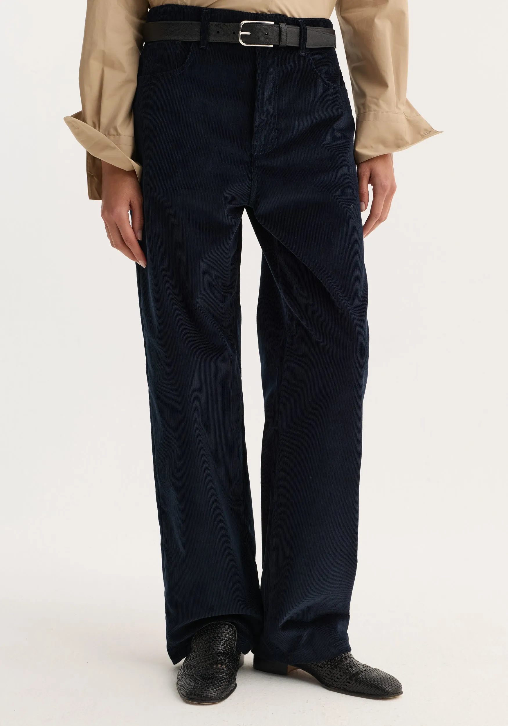 Relaxed corduroy trousers | night sold by Rohe product image thumbnail 4