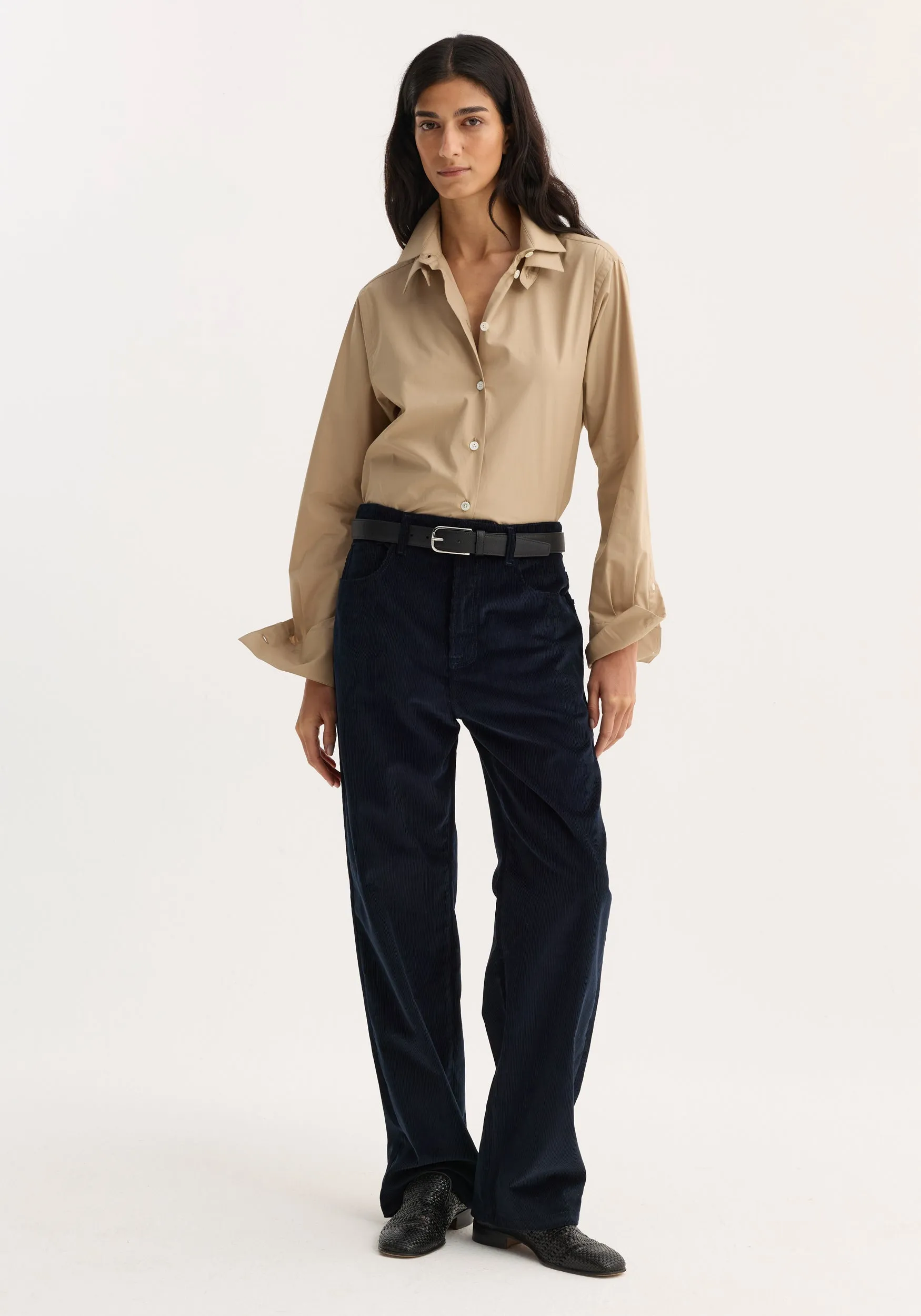 Relaxed corduroy trousers | night sold by Rohe