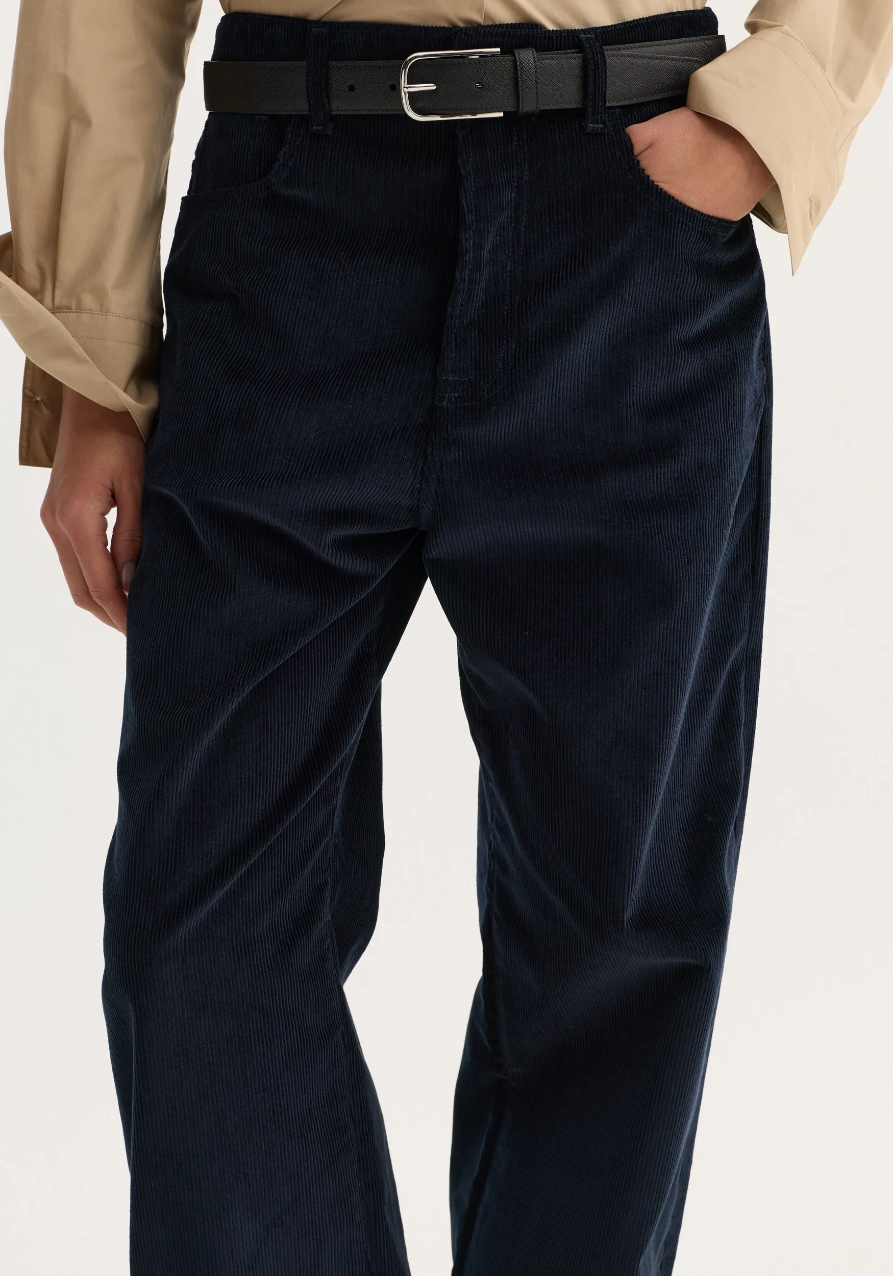 Relaxed corduroy trousers | night sold by Rohe product image thumbnail 5