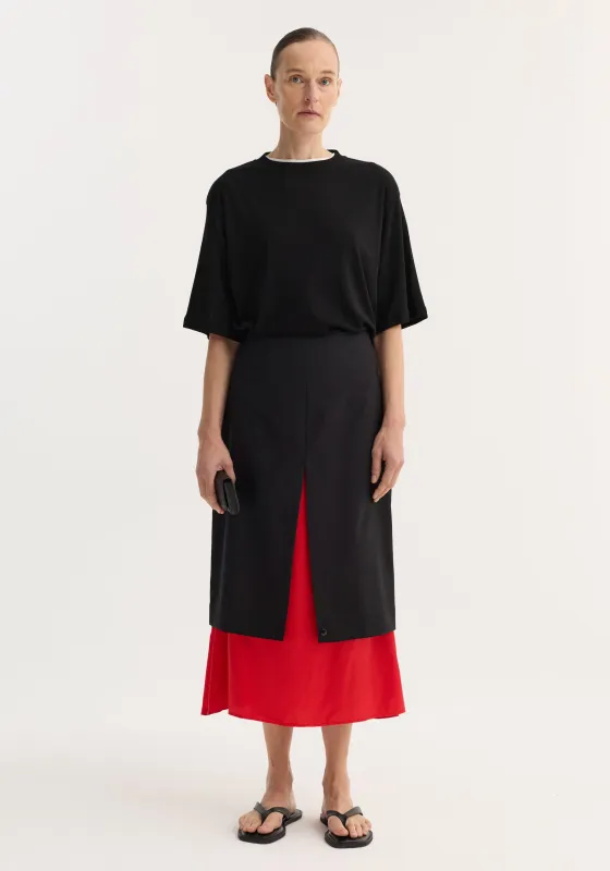 Oversized merino t-shirt | black sold by Rohe