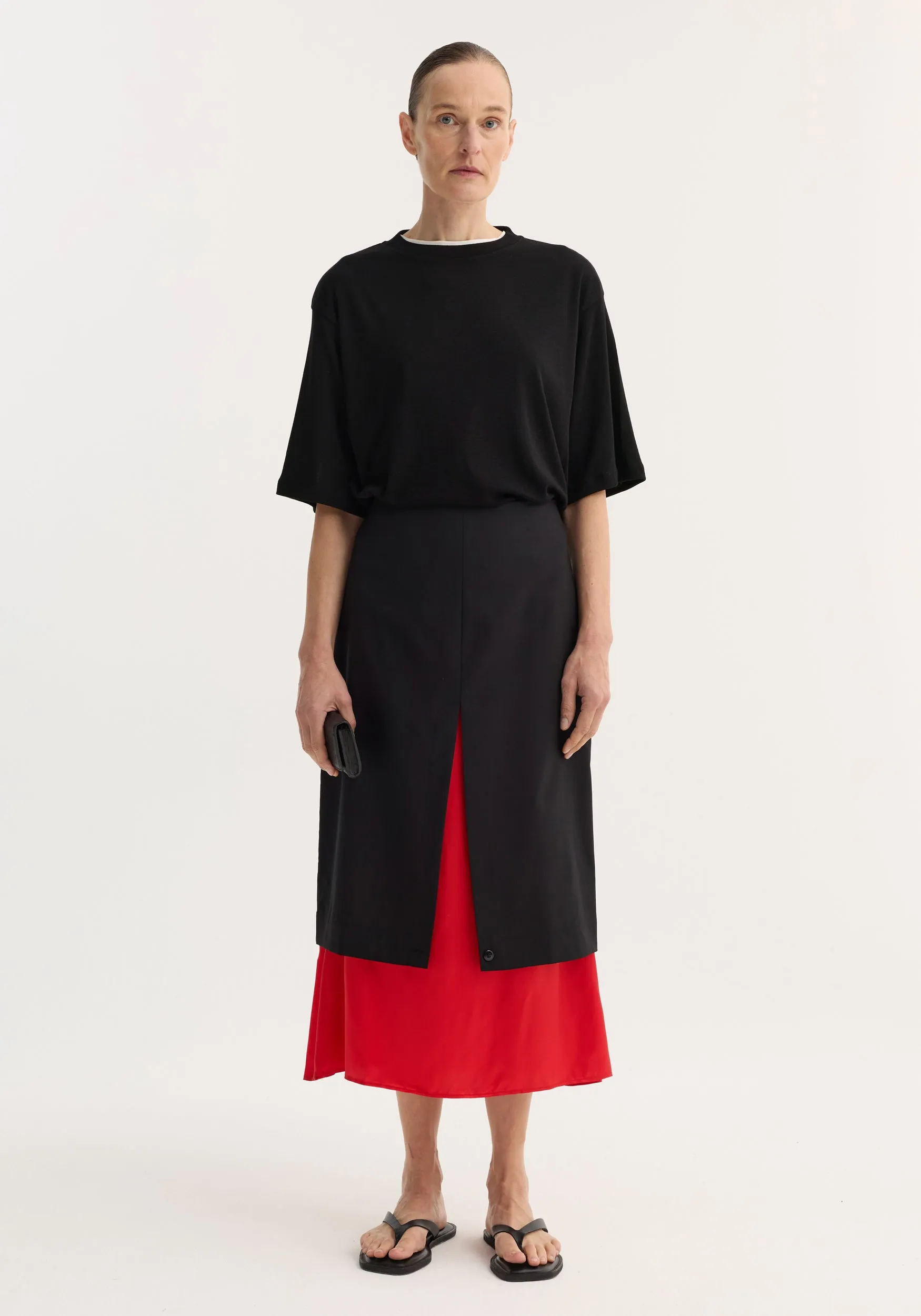 Oversized merino t-shirt | black sold by Rohe